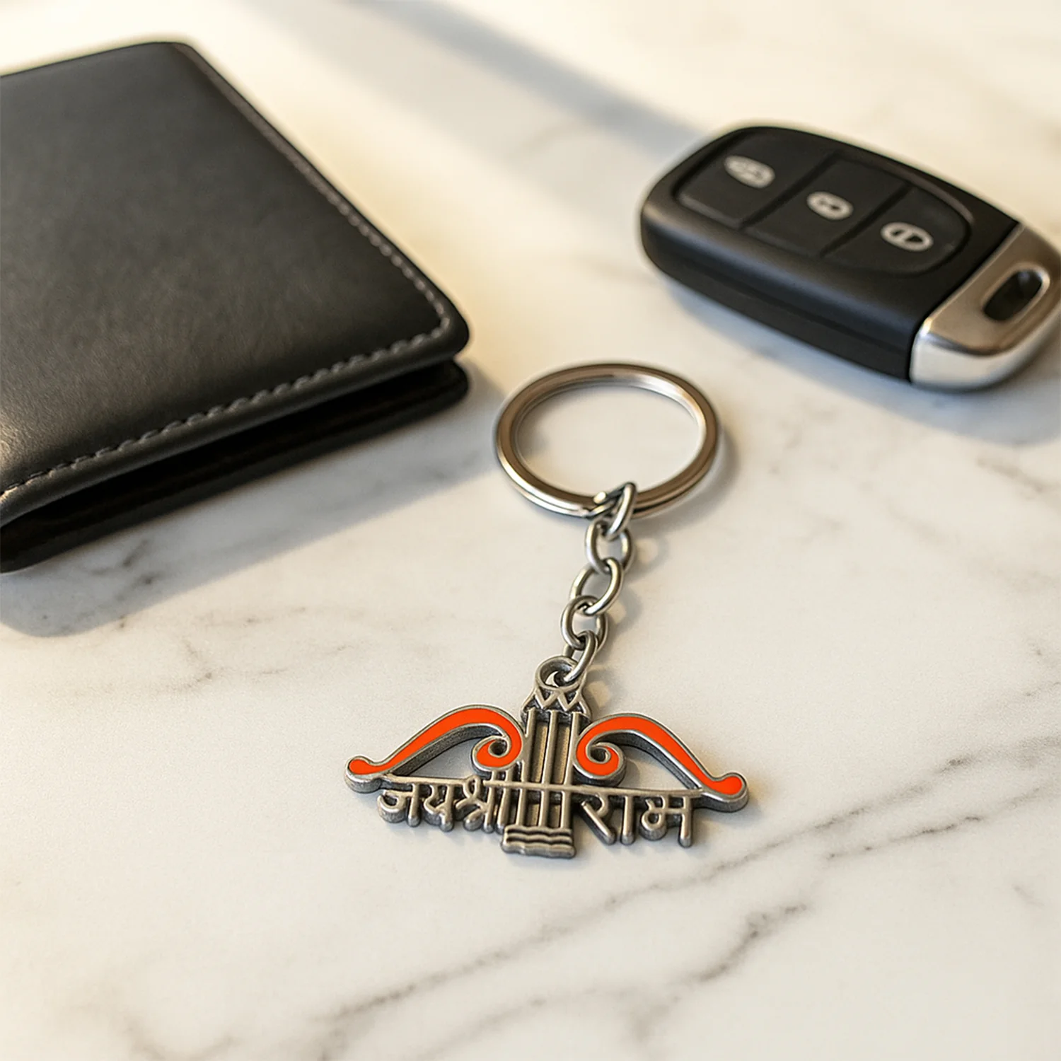 Jai Shree Ram Bow & Arrow Metal Keychain (1 Pc) - Image 4
