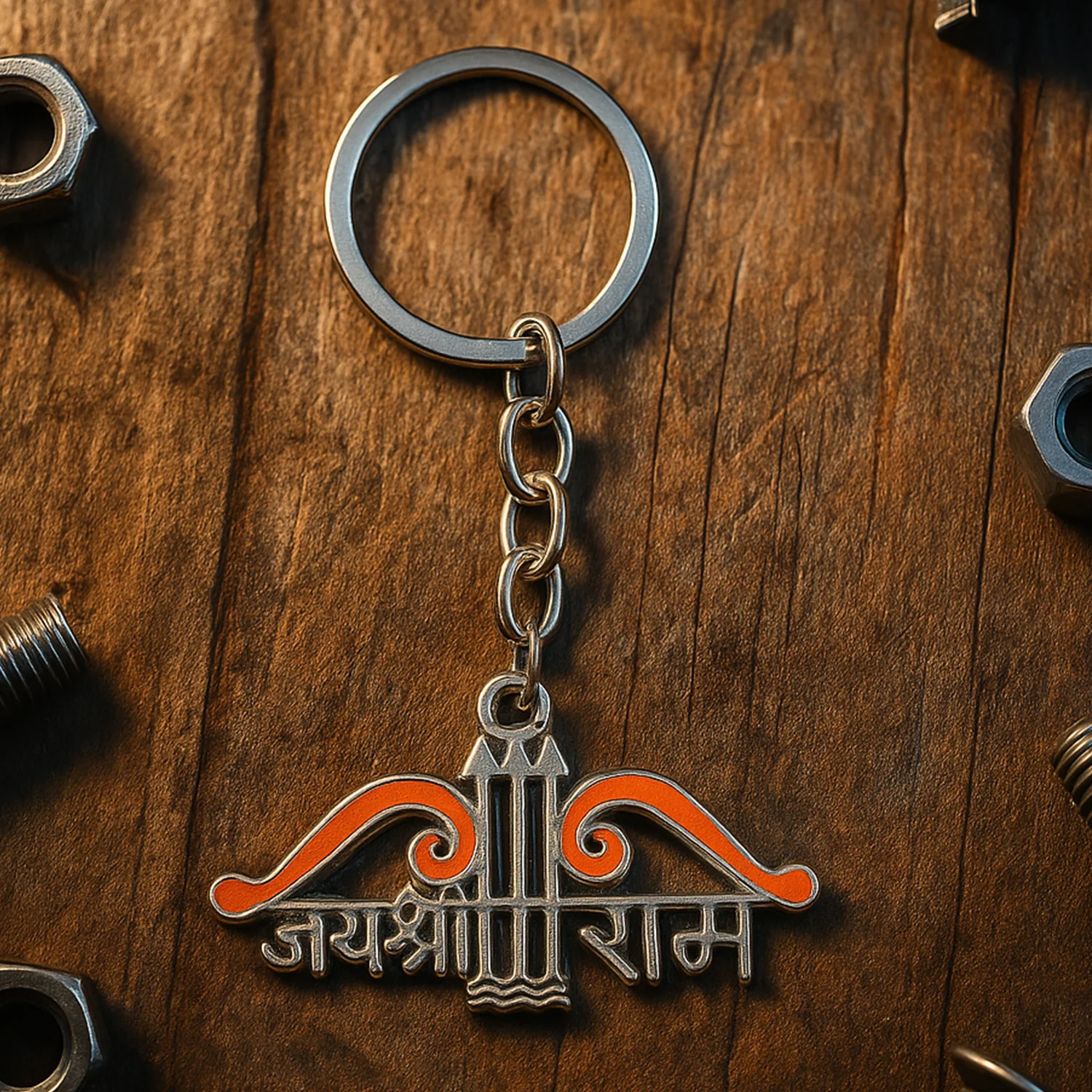 Jai Shree Ram Bow & Arrow Metal Keychain (1 Pc) - Image 6