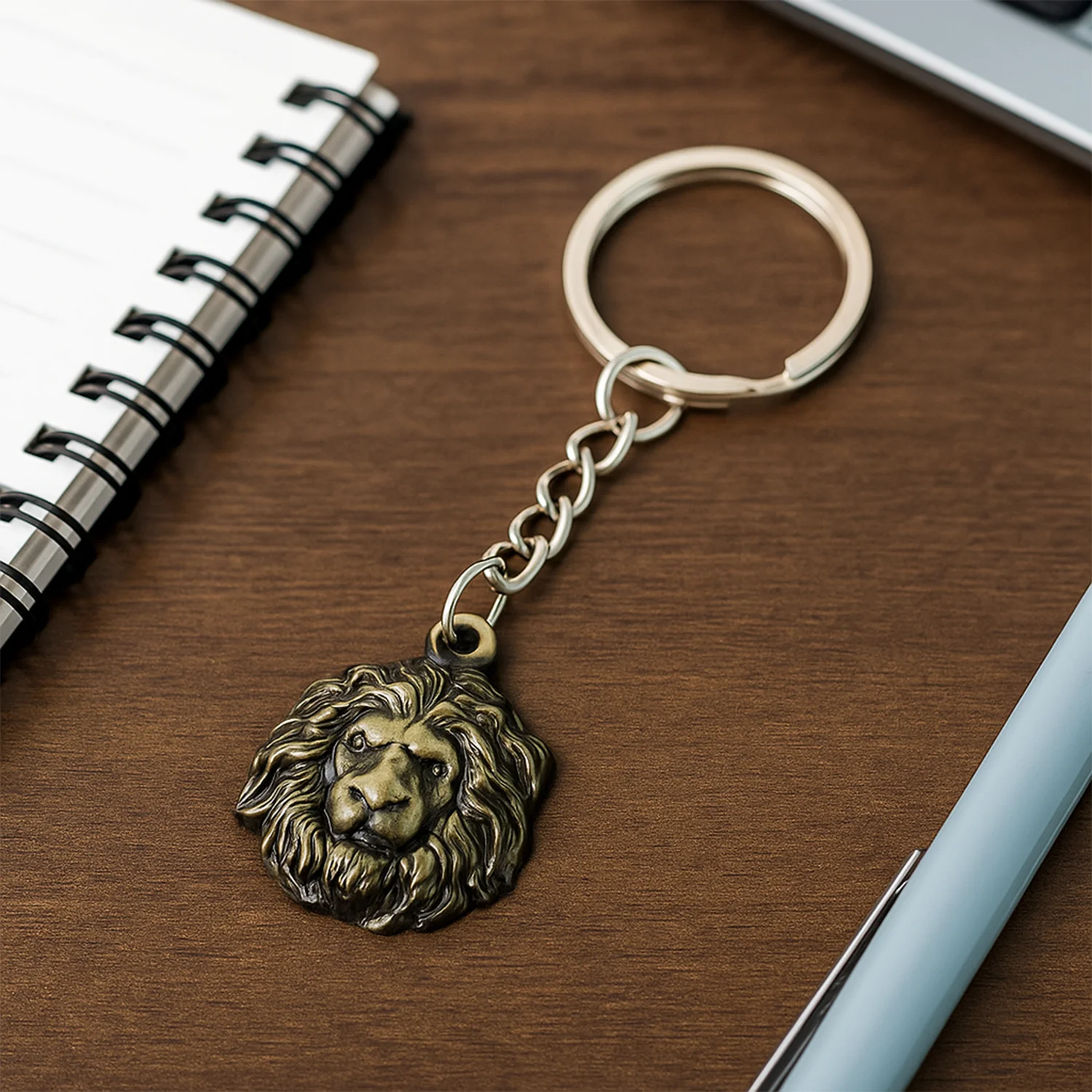 Premium Lion Head Metal Keychain (1 Pc) - Image 4