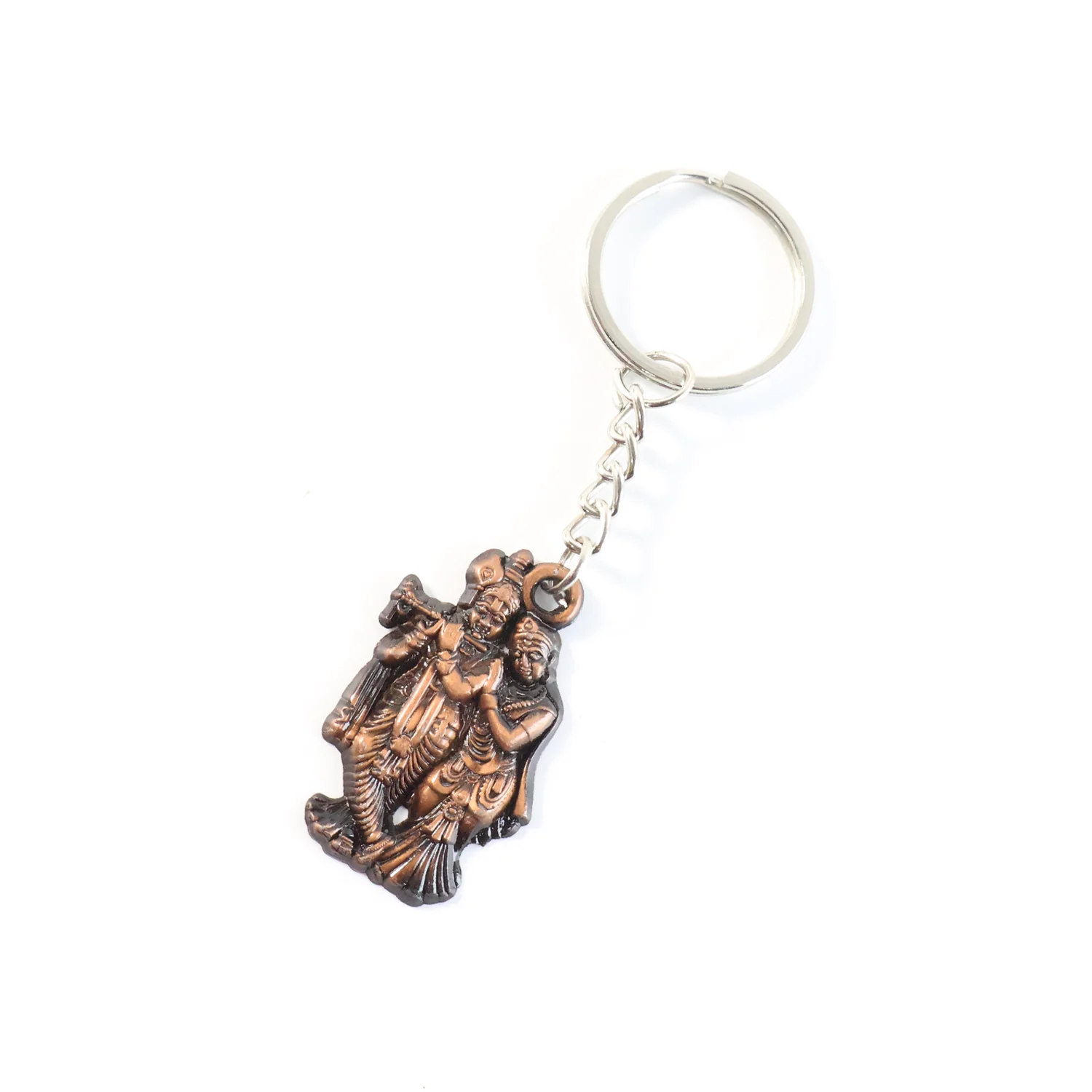 Radha Krishna Metal Keychain Set (2 Pc Mix Design) - Image 4