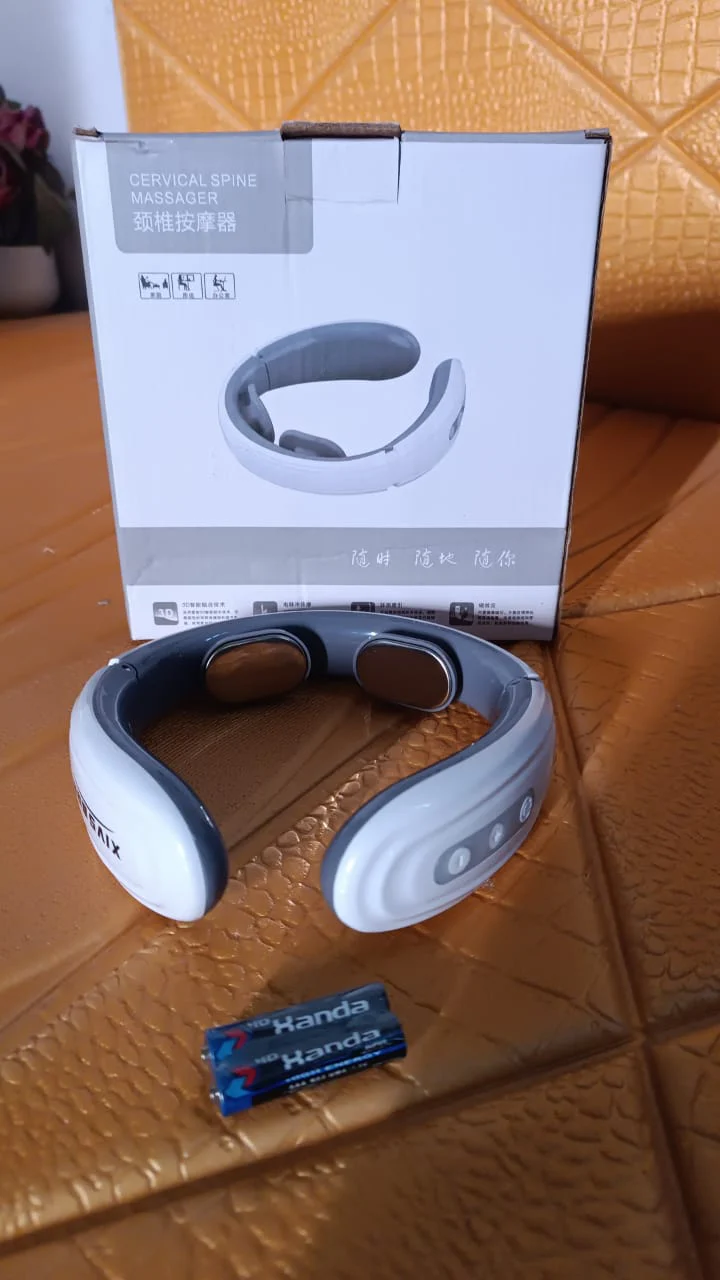 2 Heads Smart Electric Neck and Back Pulse Massager (1 Pc / Mix Design) - Image 8