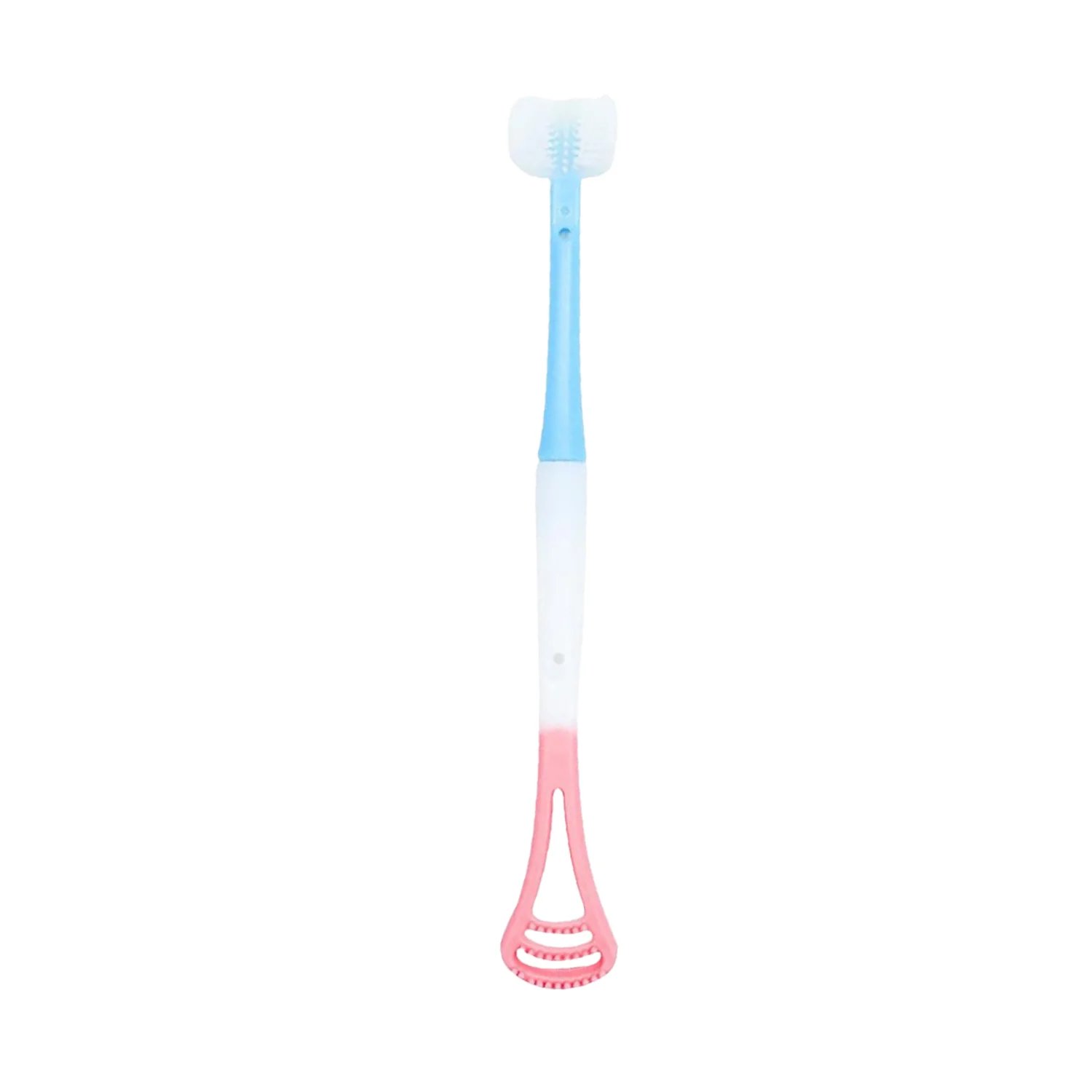 2-in-1 Baby Tongue Cleaner and Oral Massager Stick with Soft Silicone Brush Head - Image 5