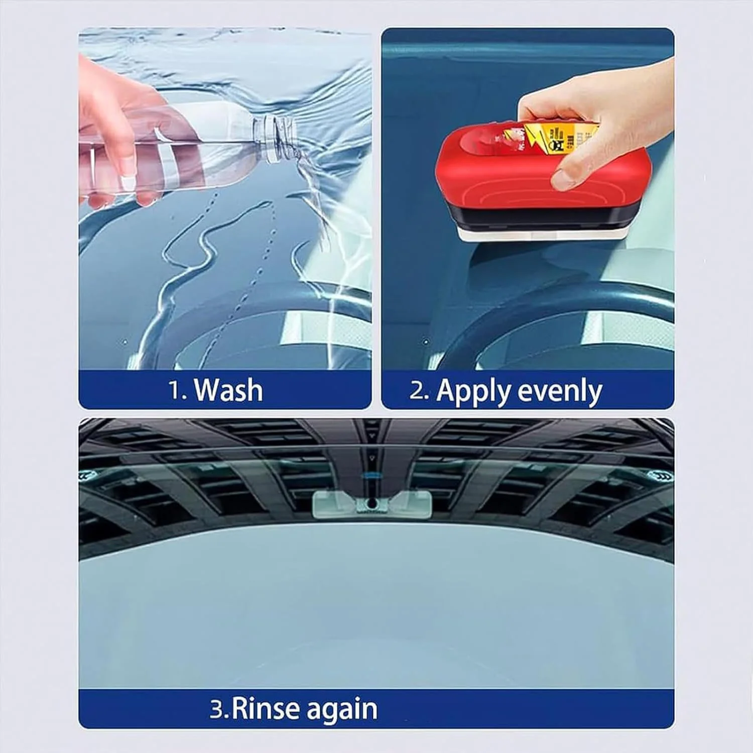 2 In 1 Car Windshield Water Wiper & Glass Cleaner Sponge, Liquid Not Included (1 Pc) - Image 7
