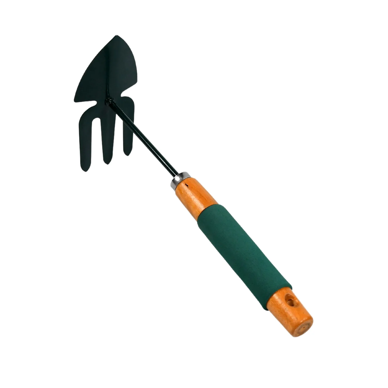 2 IN 1 DOUBLE HAND HOE GARDENING TOOL WITH WOODEN HANDLE - Image 4