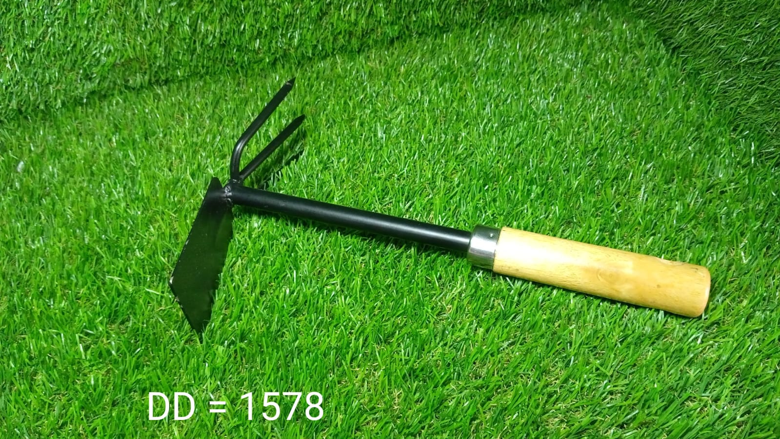 2 in 1 Double Hoe Gardening Tool with Wooden Handle - Image 4