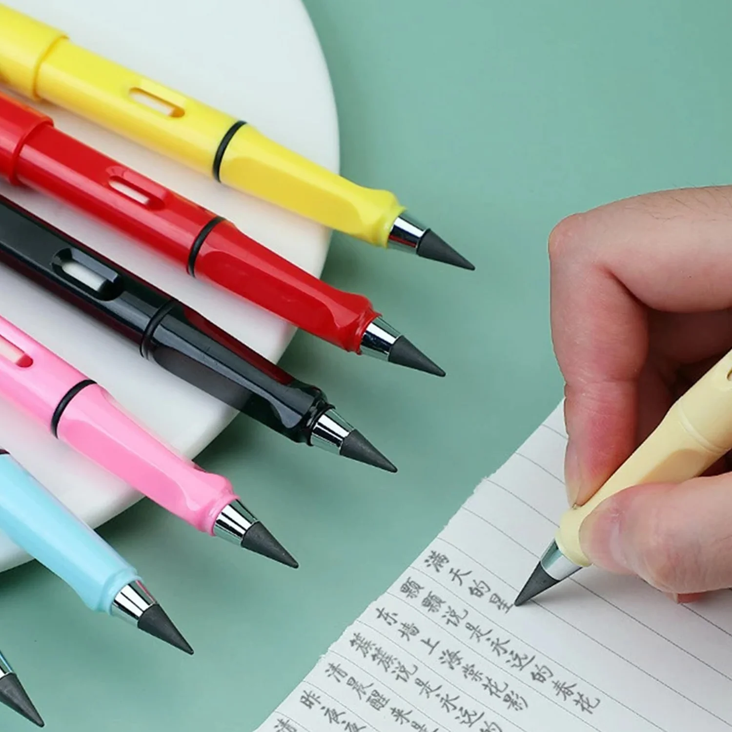 2-in-1 Everlasting Magic Pencil with Replaceable Eraser (1 Pc / Mix Color) - Image 10