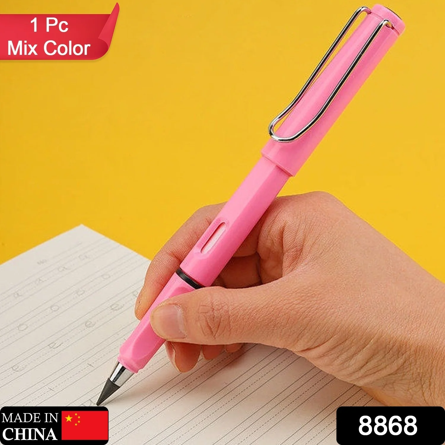 2-in-1 Everlasting Magic Pencil with Replaceable Eraser (1 Pc / Mix Color) - Image 2