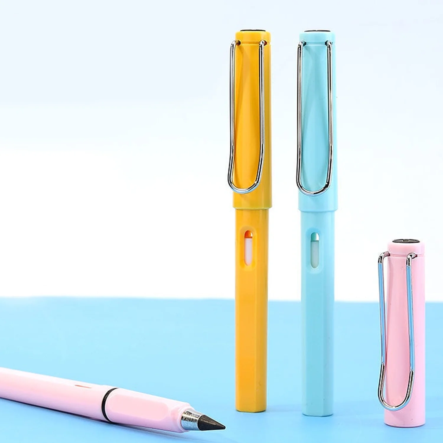 2-in-1 Everlasting Magic Pencil with Replaceable Eraser (1 Pc / Mix Color) - Image 6