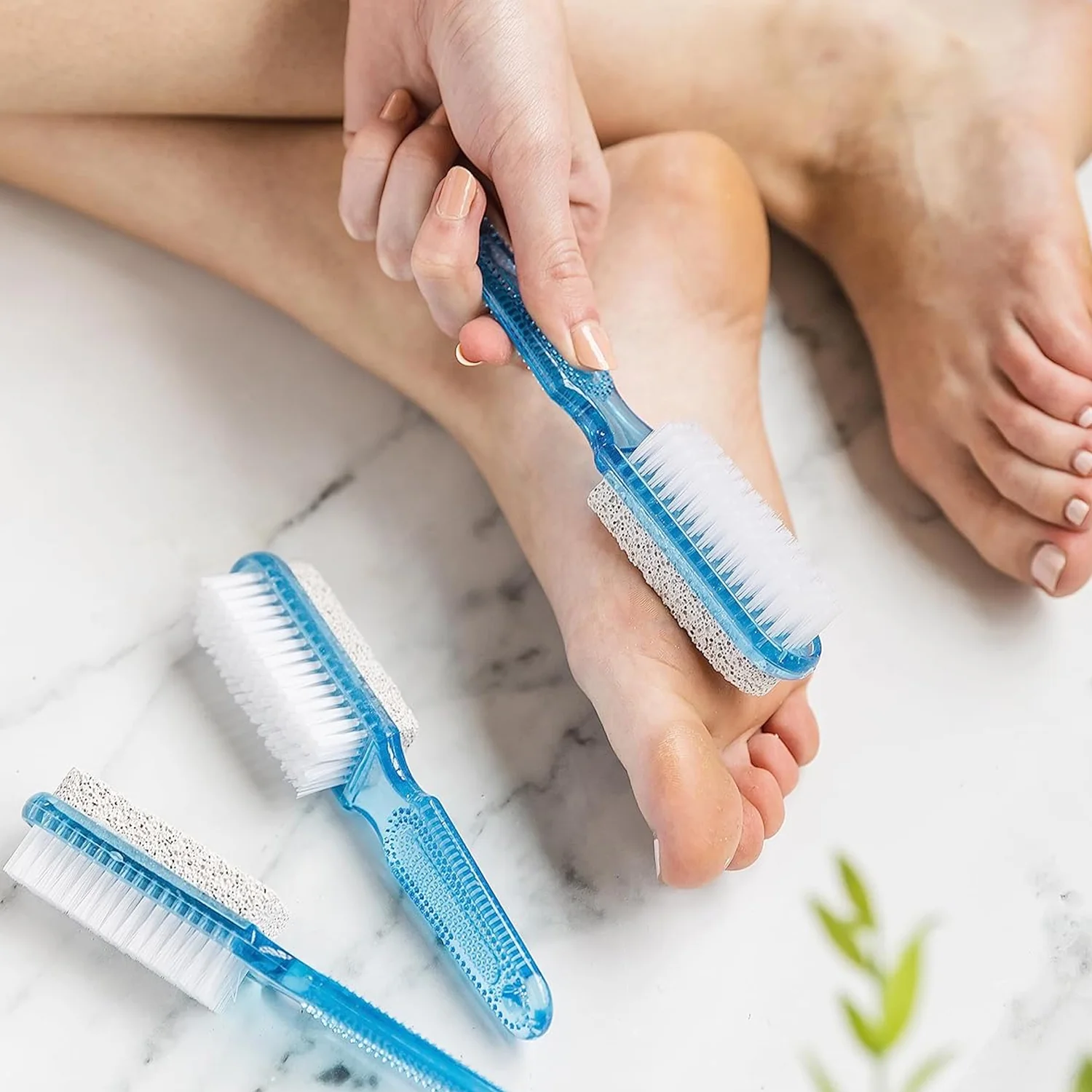 2-in-1 Foot Scrubber Brush with Pumice Stone - Image 4