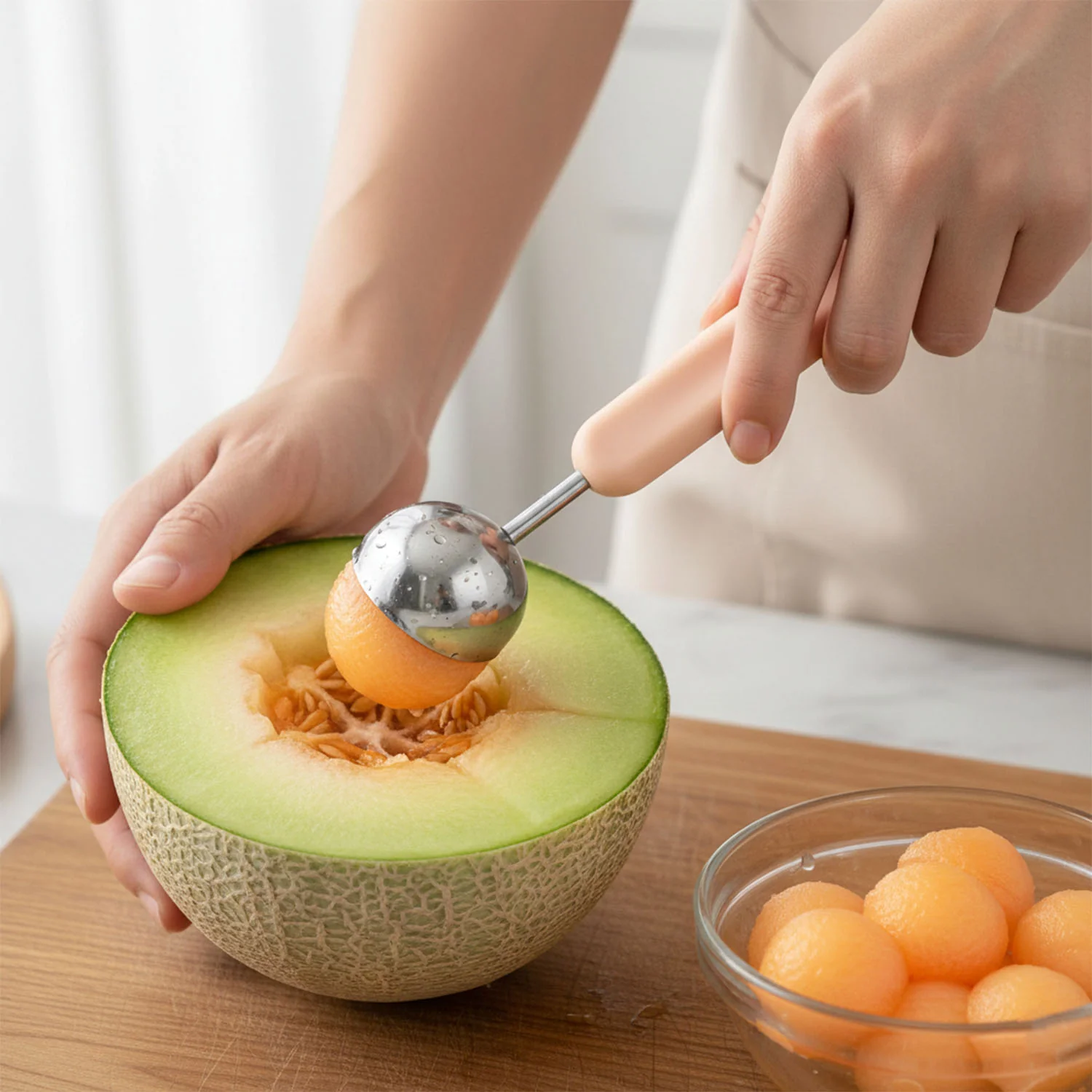 2 in 1 Fruit Scooper and Cutter Tool (1 Pc) - Image 8