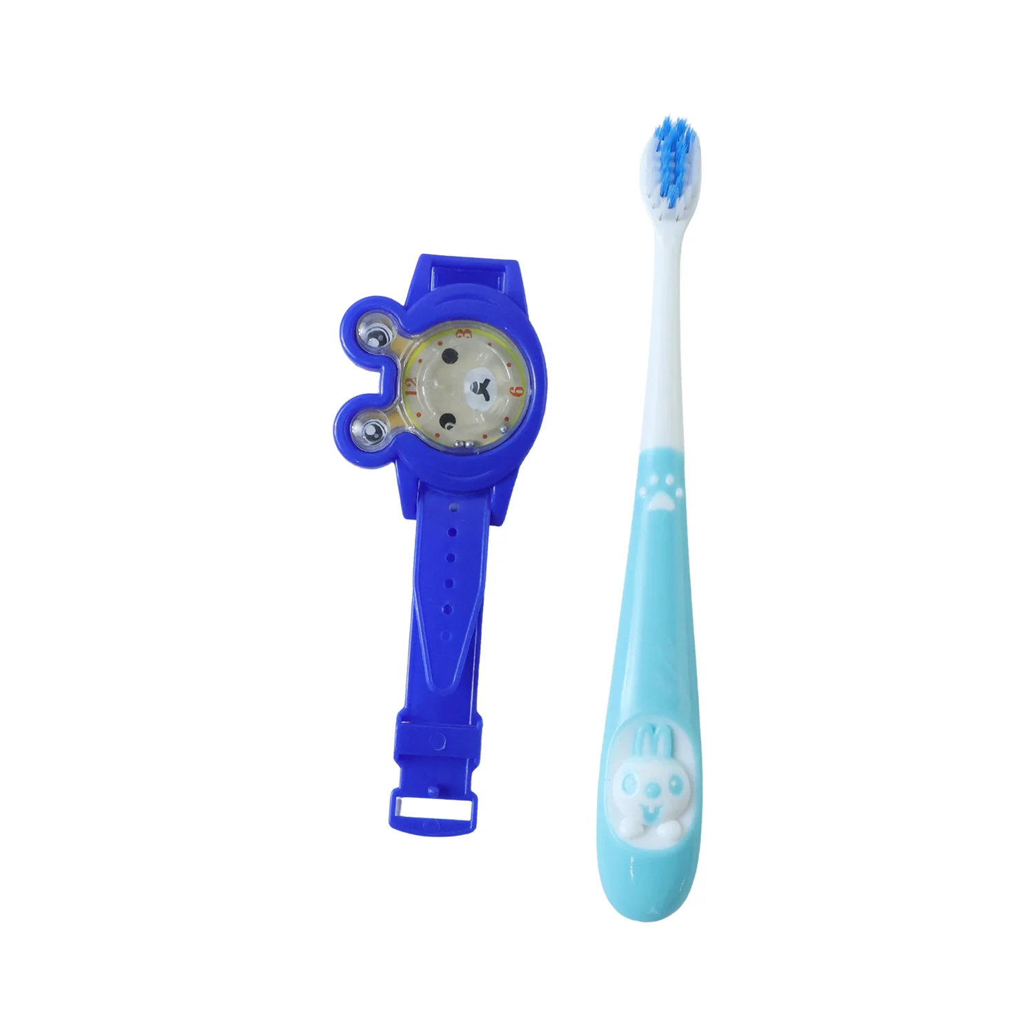 2 in 1 Kids Toothbrush with Cartoon Watch Toy (2 Pc Set) - Image 5