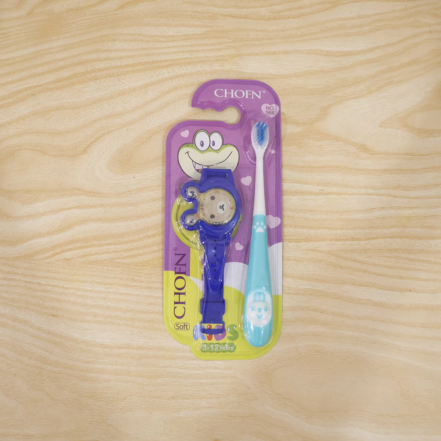 2 in 1 Kids Toothbrush with Cartoon Watch Toy (2 Pc Set) - Image 8