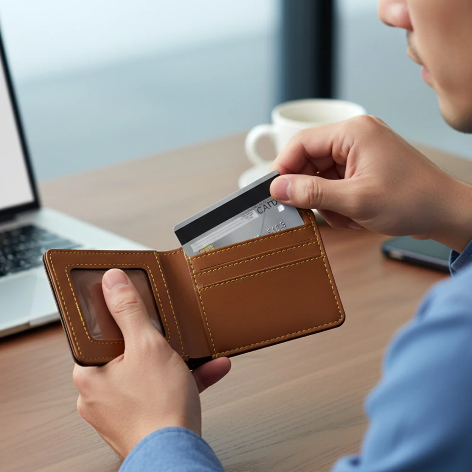 2 in 1 Men’s Wallet with Keychain Holder - Image 3