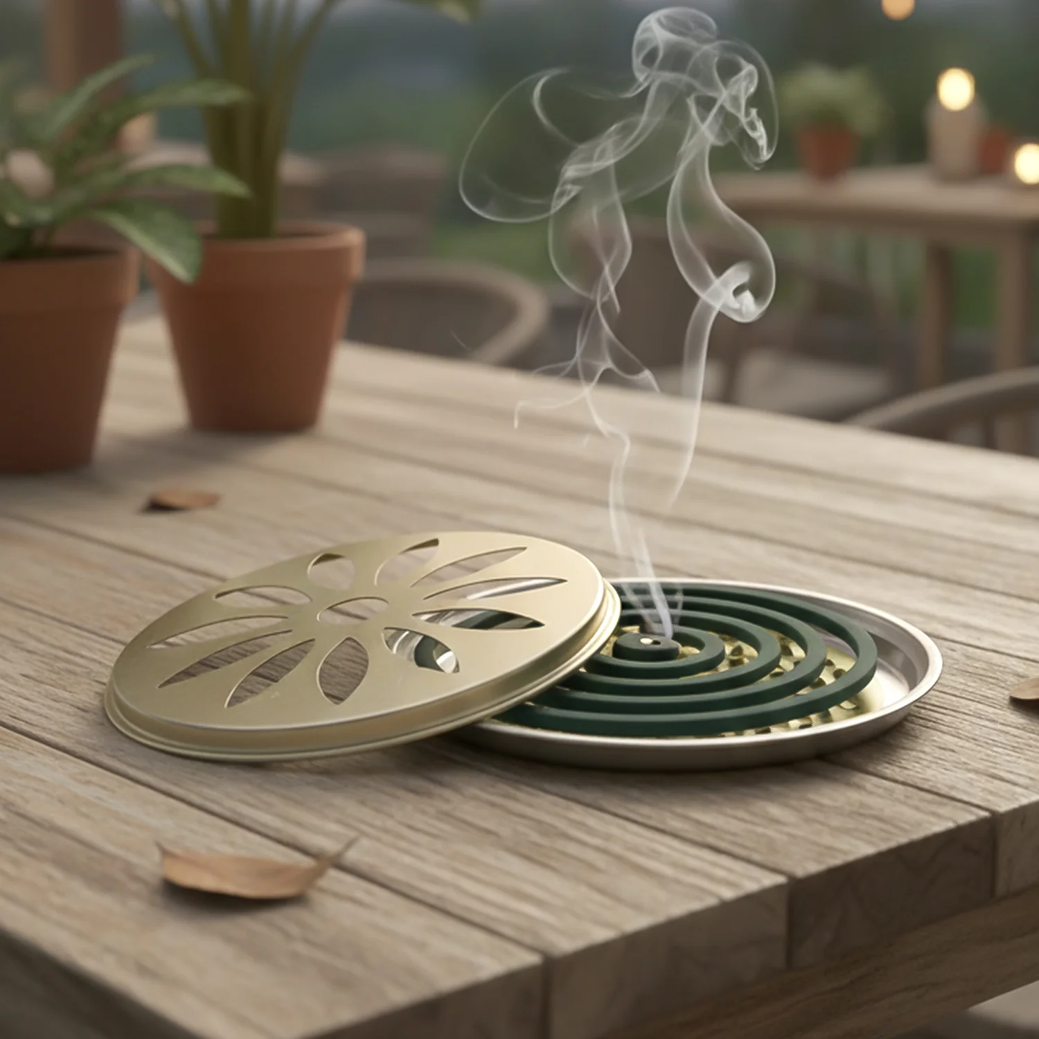 2 in 1 Metal Mosquito Coil Stand cum Incense Burner (15x15 Cm, 1 Pc) - Image 6