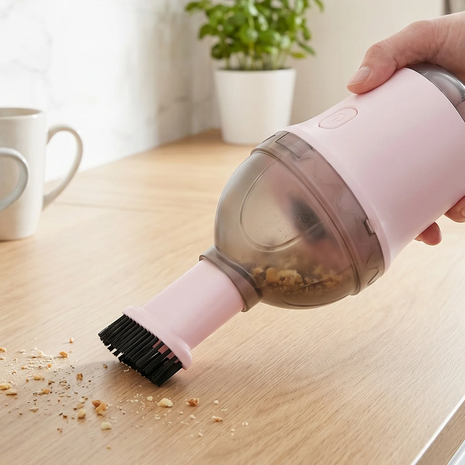 2 in 1 Mini Vacuum Cleaner with Brush Attachment (1 pc) - Image 3
