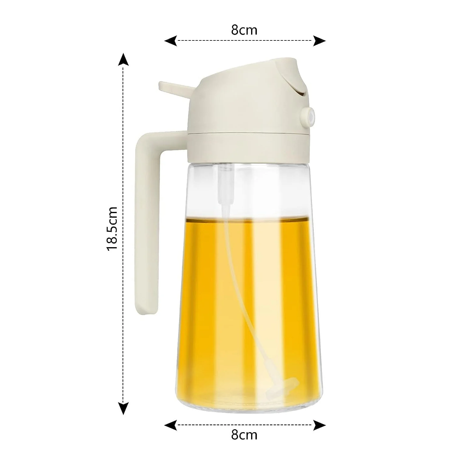 2-in-1 Multi-Purpose Glass Oil Dispenser Bottle (500 ml Approx) - Image 6