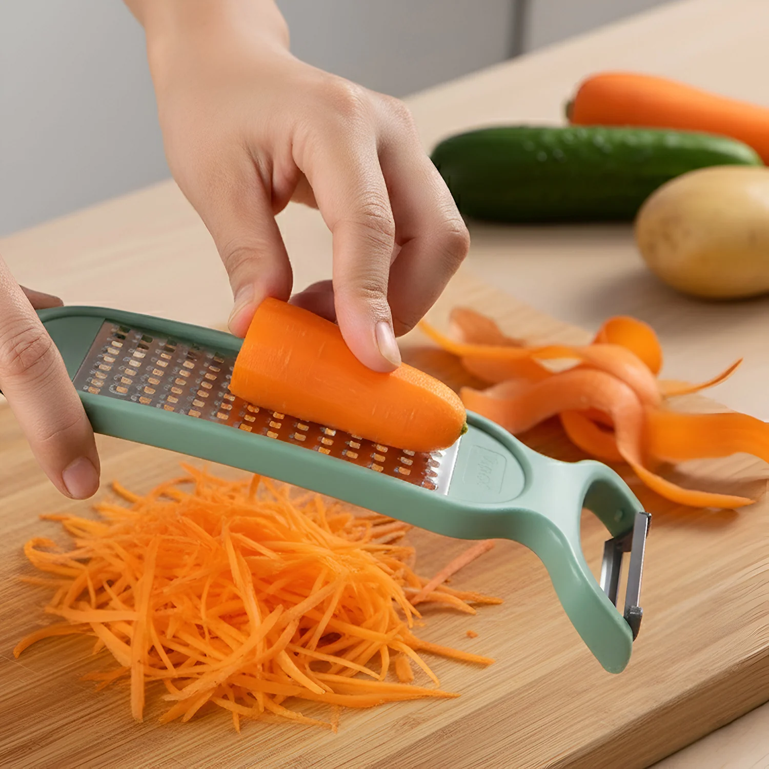 2 in 1 Multipurpose Vegetable Peeler and Grater Tool - Image 10