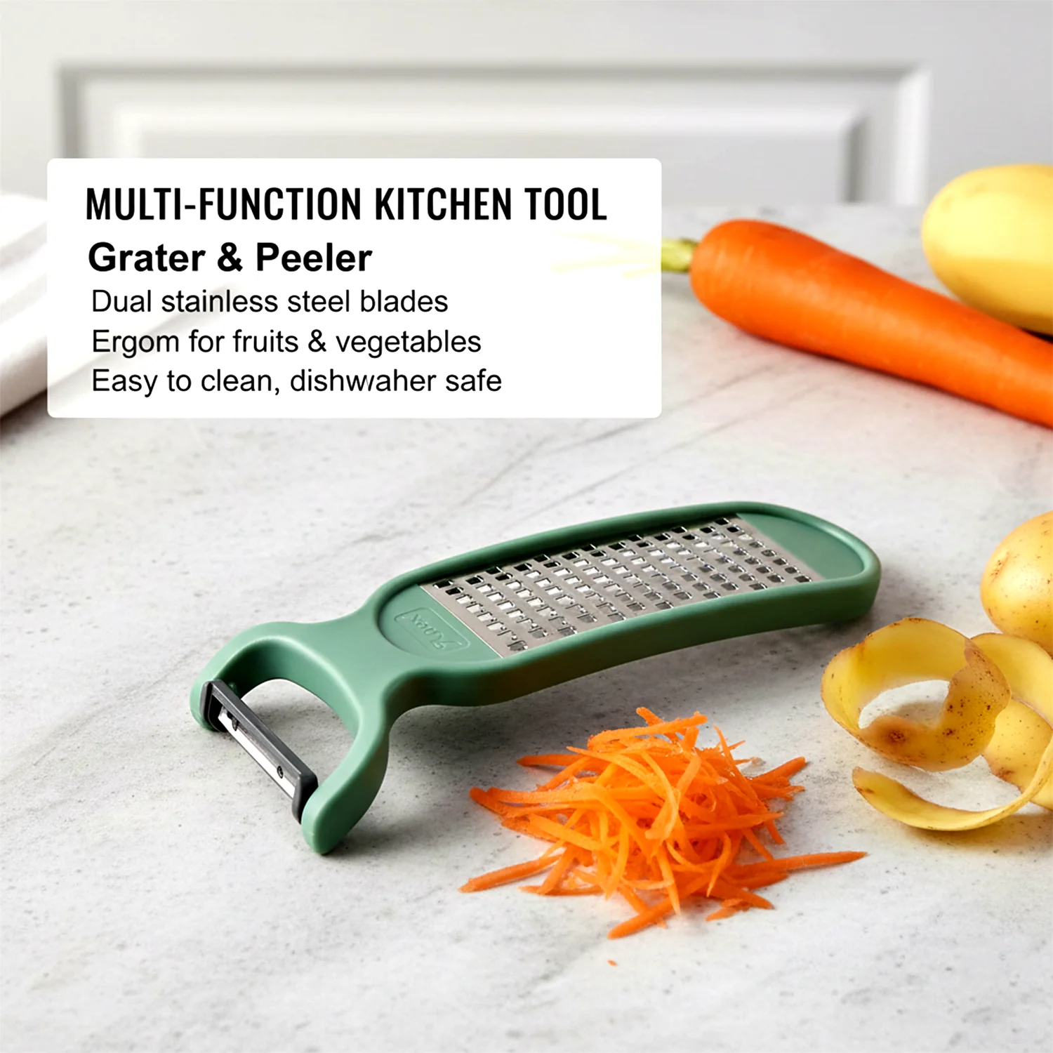2 in 1 Multipurpose Vegetable Peeler and Grater Tool - Image 4