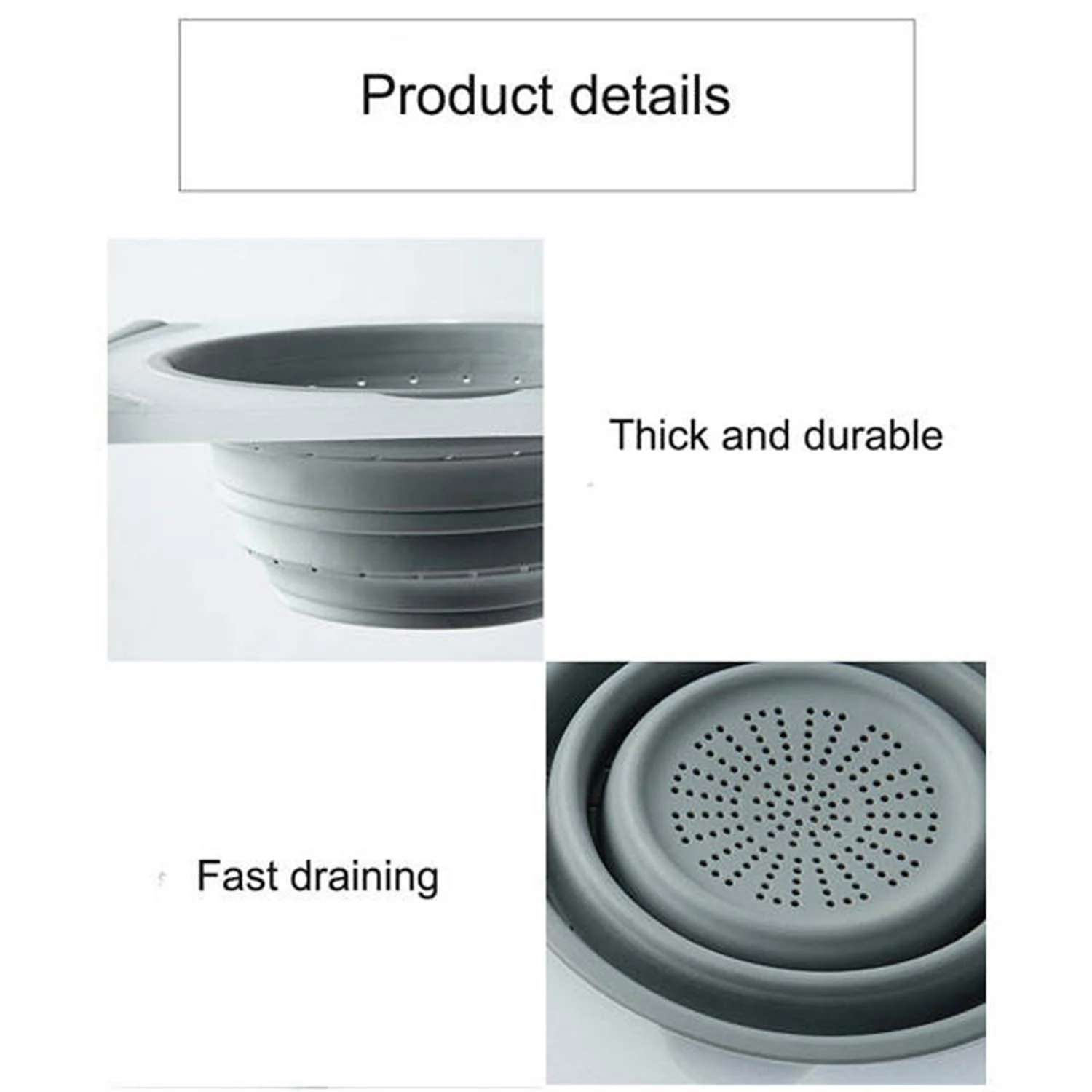 2 in 1 Over-Sink Cutting Board with Built-In Collapsible Strainer (50 x 28 Cm) - Image 7
