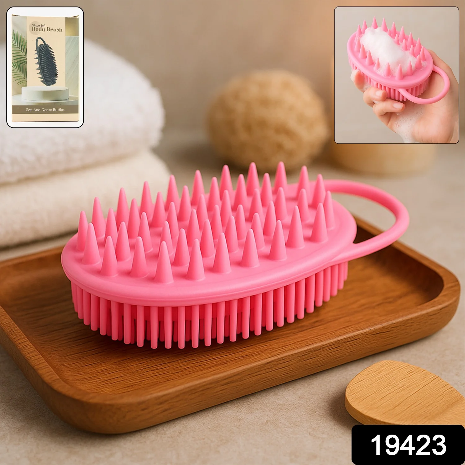 2-in-1 Silicone Soft Bristle Bath Brush - Image 2