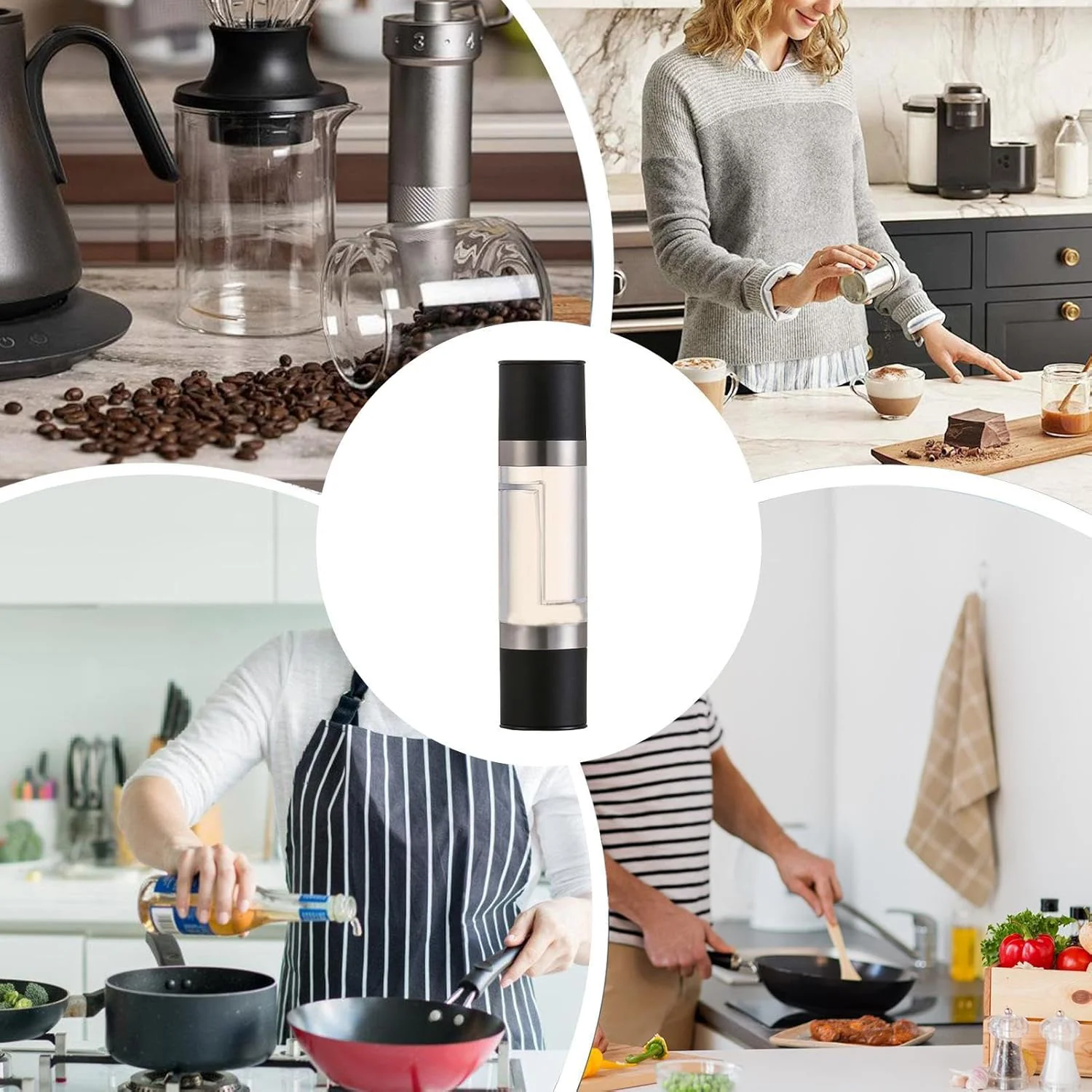 2-in-1 Stainless Steel Salt and Pepper Grinder - Image 4