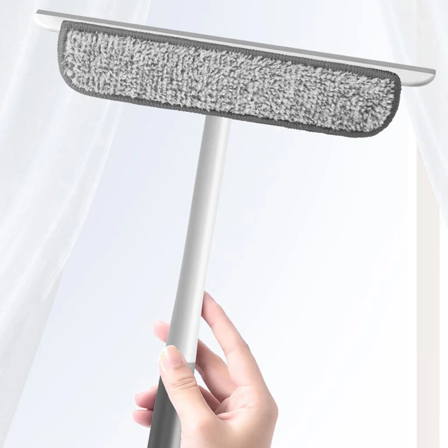2-in-1 Window Glass Cleaning Wiper with Microfiber Pad - Image 8