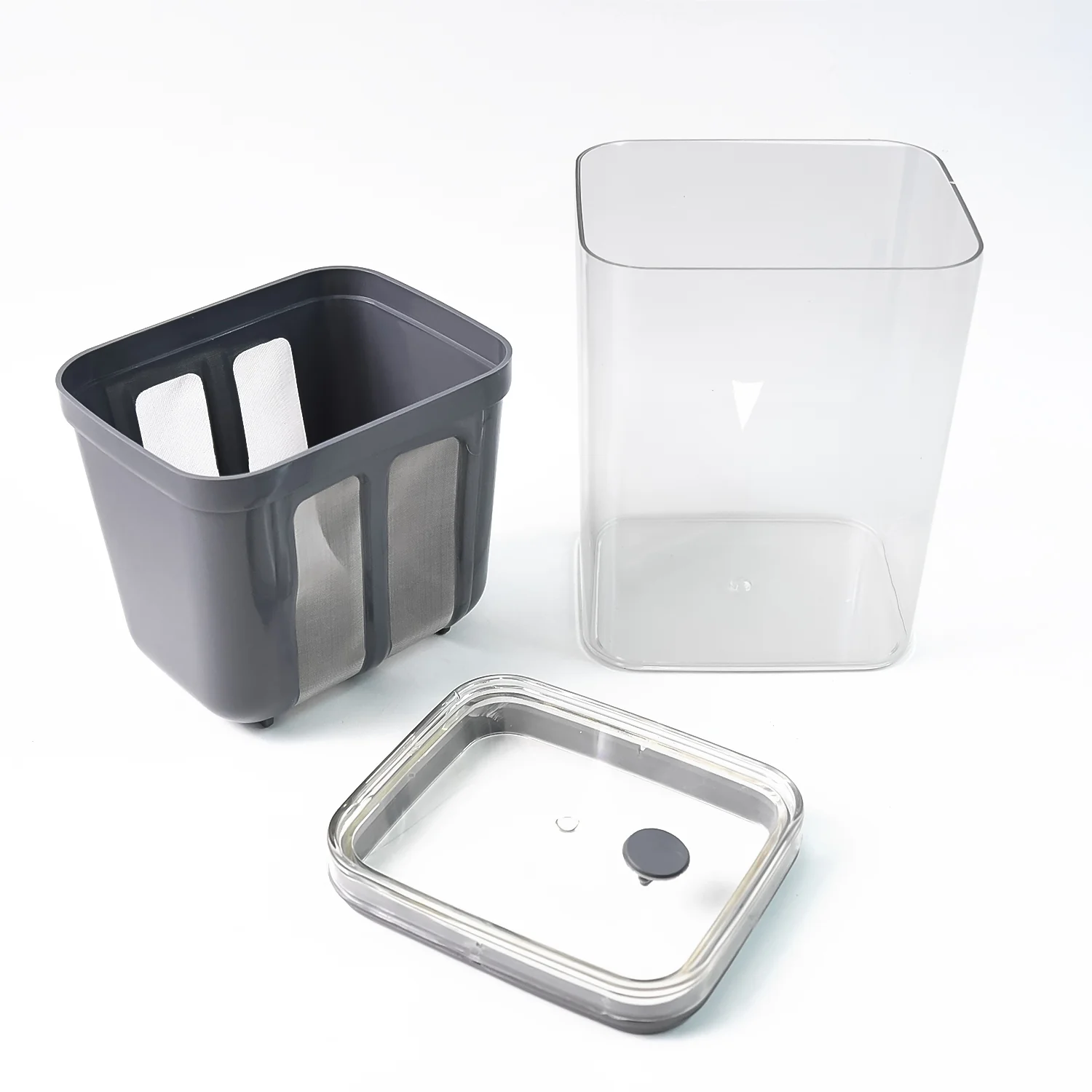 2 in 1 Yogurt Strainer with Storage Box – 1100ml (Plastic + Steel) - Image 6