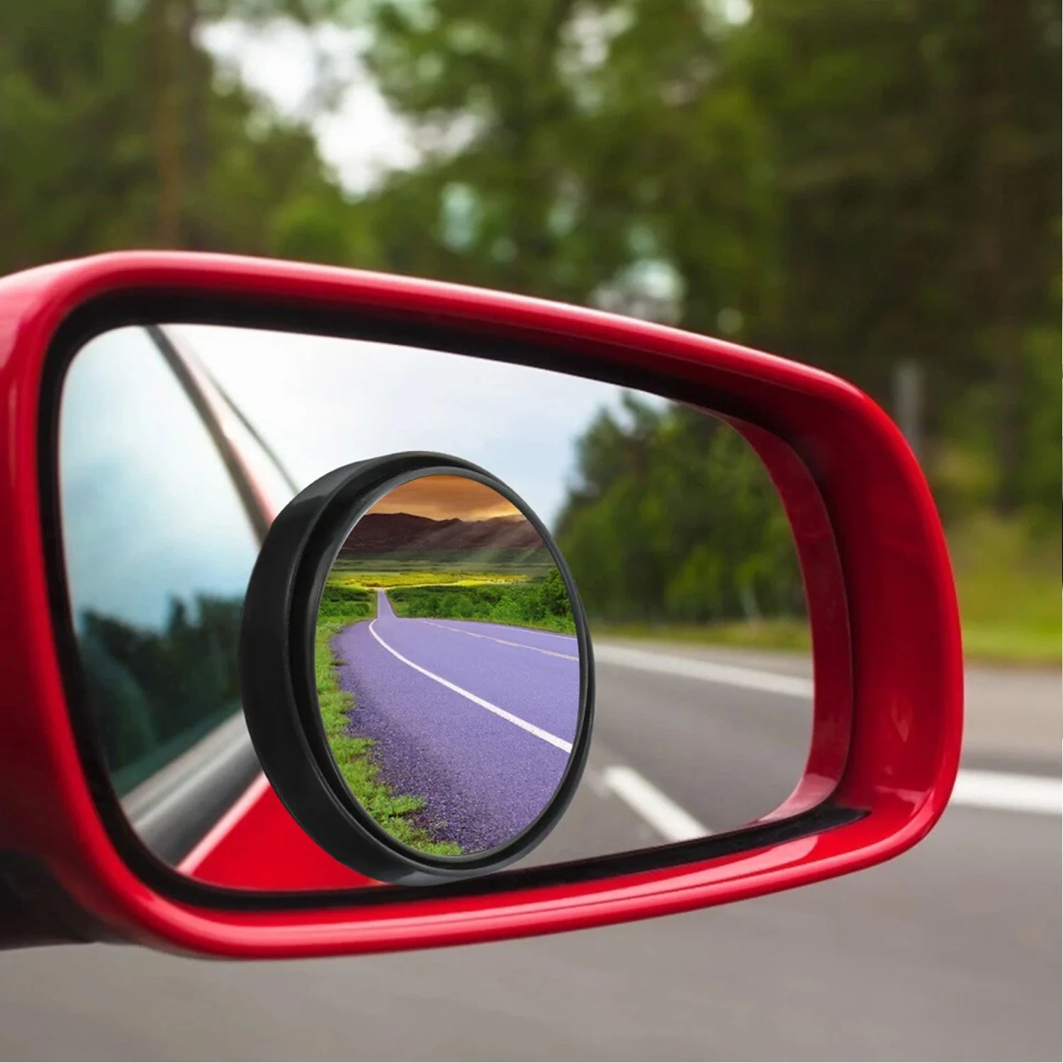 2 Pc Car Blind Spot Convex Side Mirror Set (1 Pc / Mix Color) - Image 3