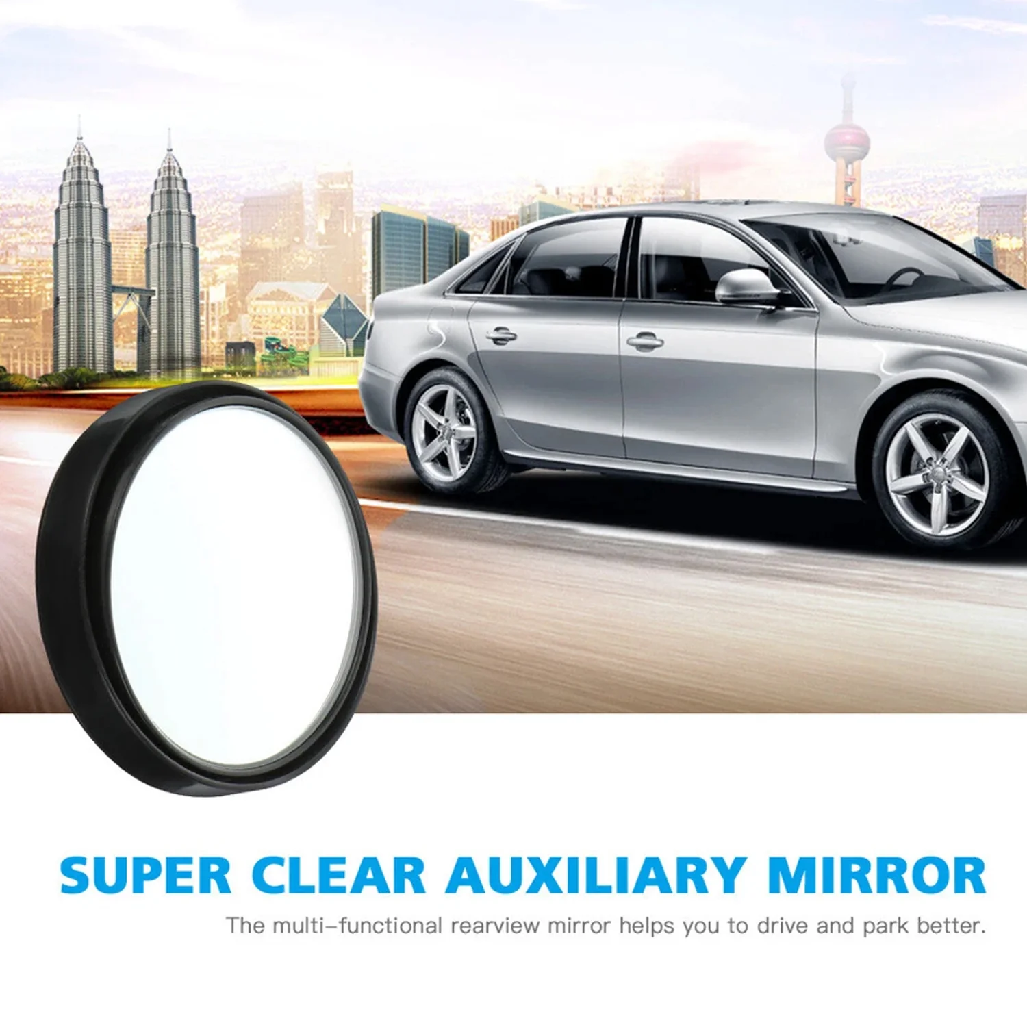2 Pc Car Blind Spot Convex Side Mirror Set (1 Pc / Mix Color) - Image 6