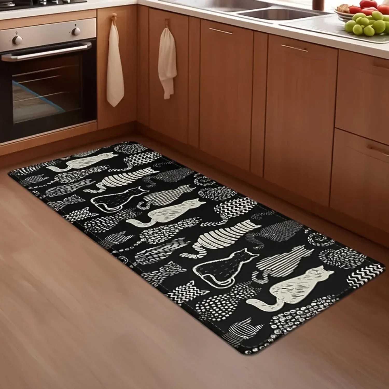 2 Pc Kitchen Floor Mat Set (40x60 cm & 45x120 cm) - Image 3