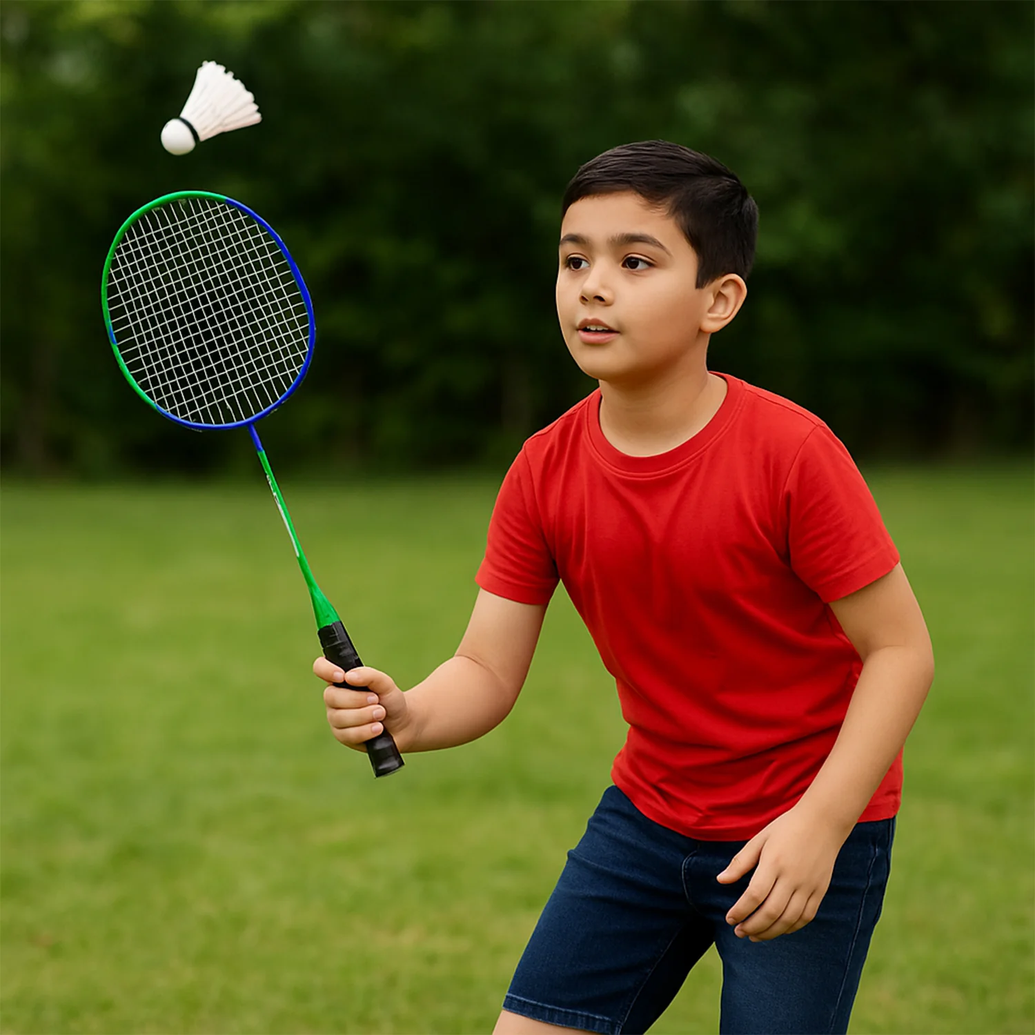 2 Pc Lightweight Kids Badminton Racket Set with Carry Bag - Image 3