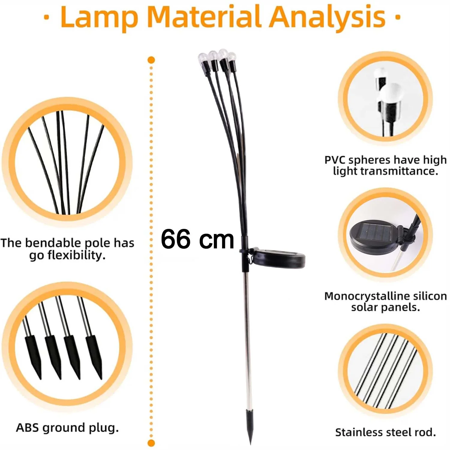 2 Pc Solar LED Garden Stake Firework Lights - Image 4