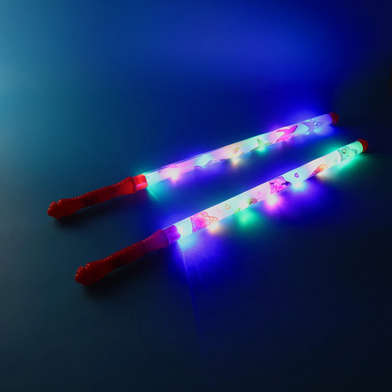 2 Piece LED Dandiya Sticks Set – Color Changing Light-Up - Image 4