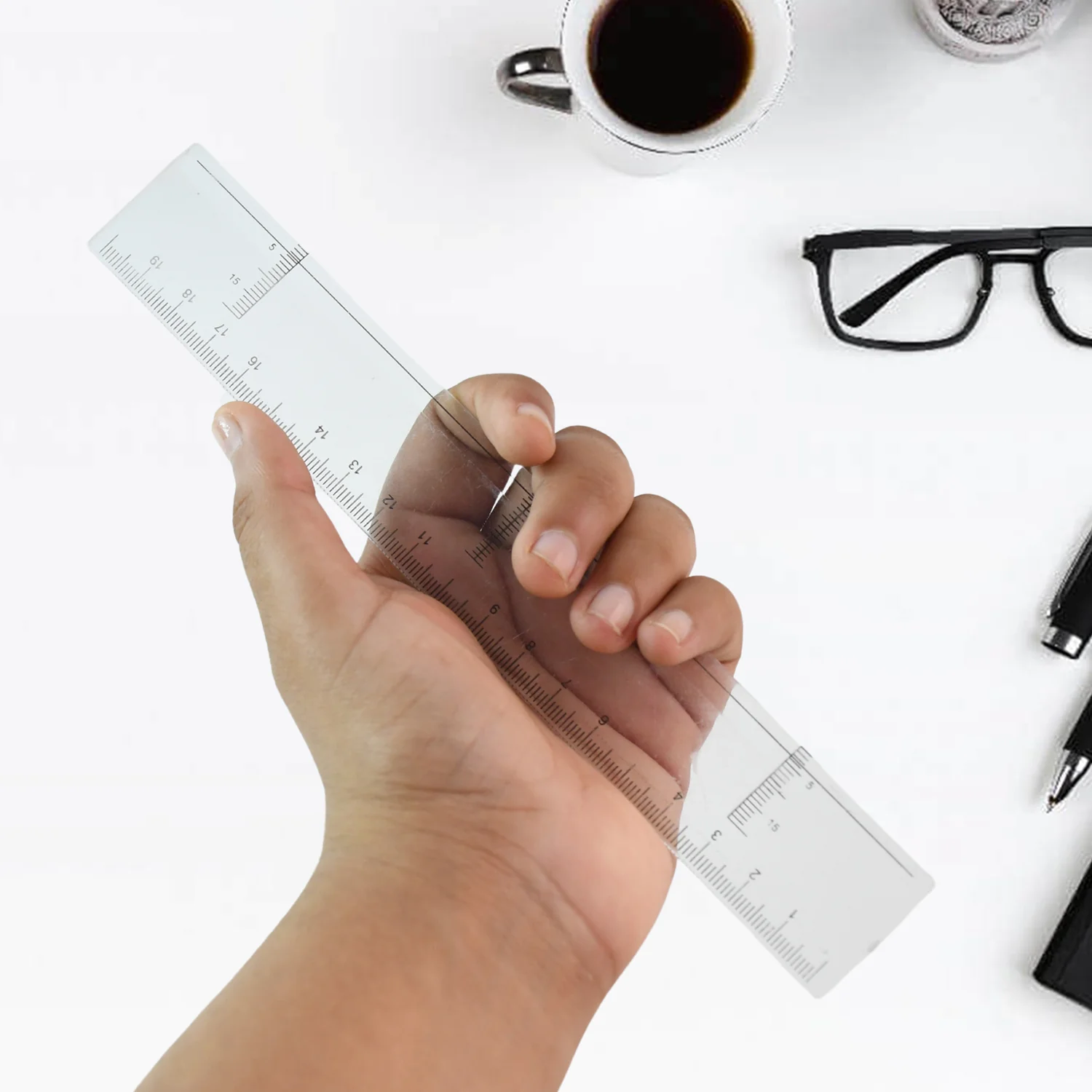 20 cm Transparent Plastic Ruler (1 Pc) - Image 3