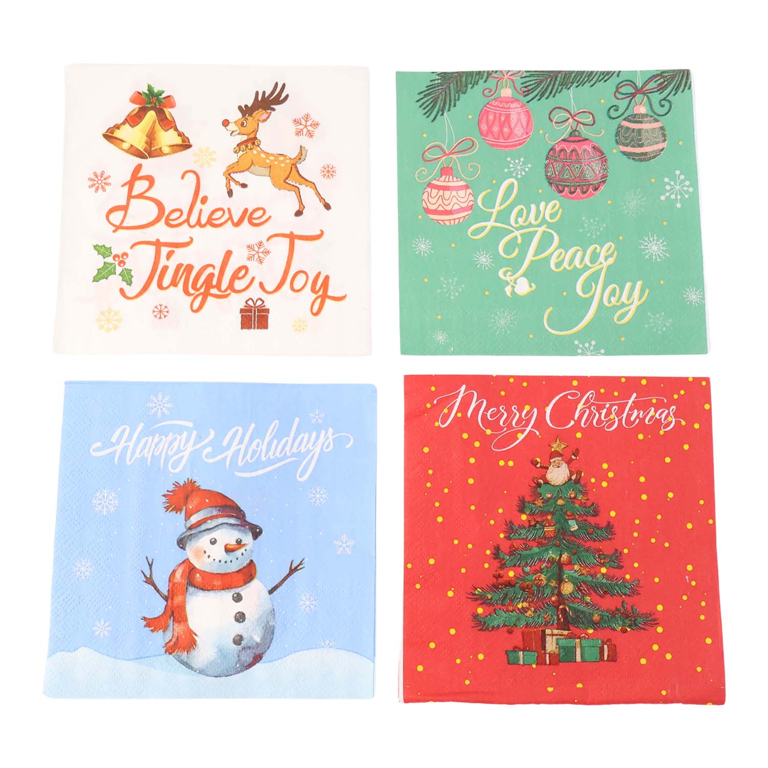 200 Pc Premium Festive Design Paper Napkins 10x10 Inch (26x26 cm) - Image 5