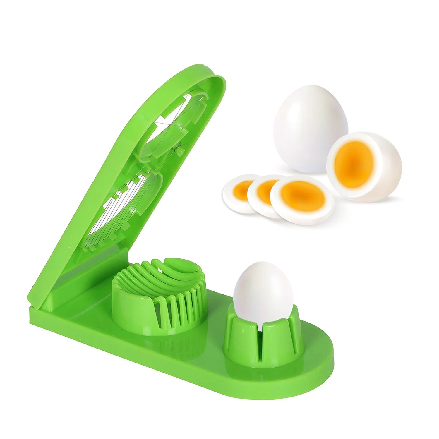 2 in 1 Double Cut Egg Cutter with Stainless Steel Wire for Easy Slicing - Image 3