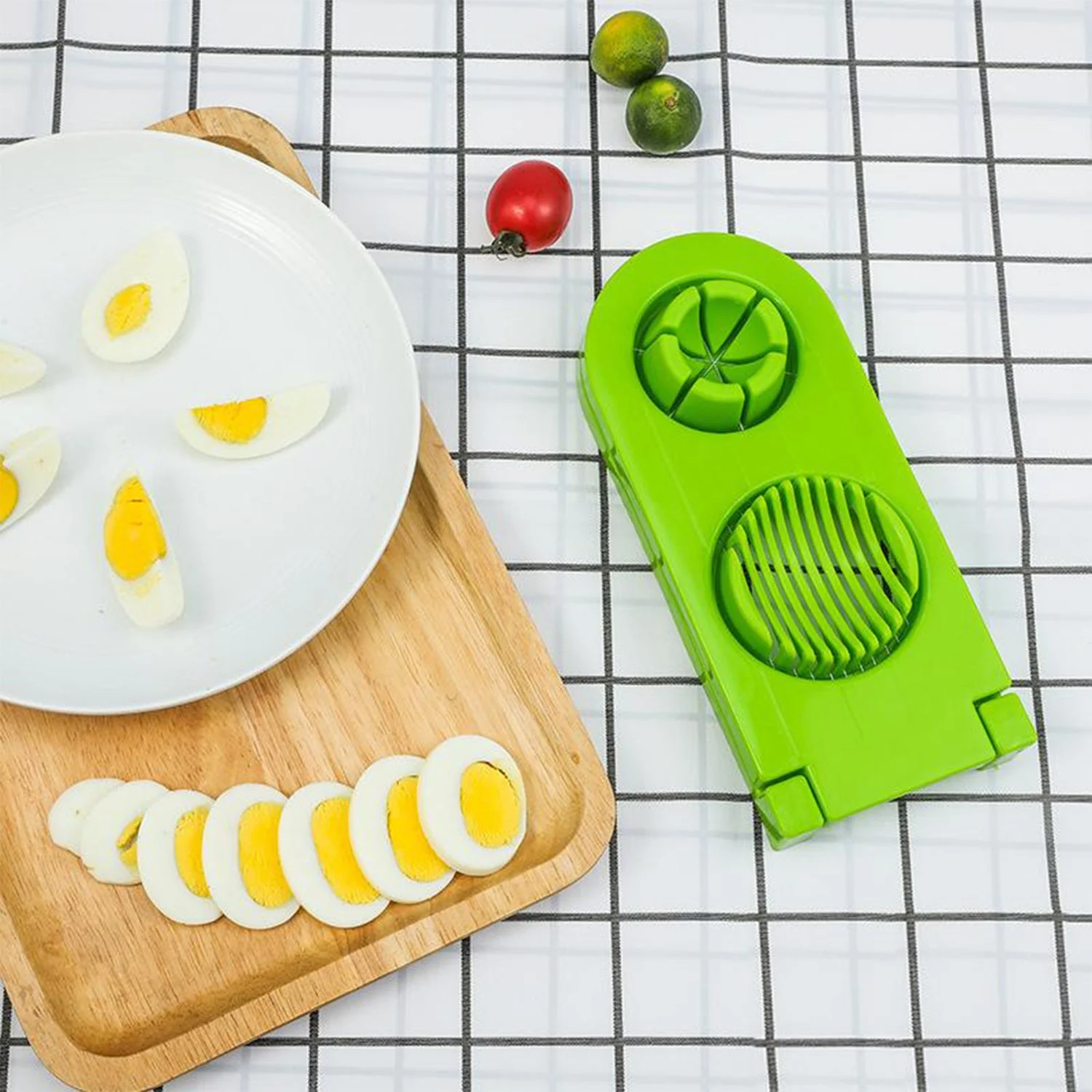 2 in 1 Double Cut Egg Cutter with Stainless Steel Wire for Easy Slicing - Image 7