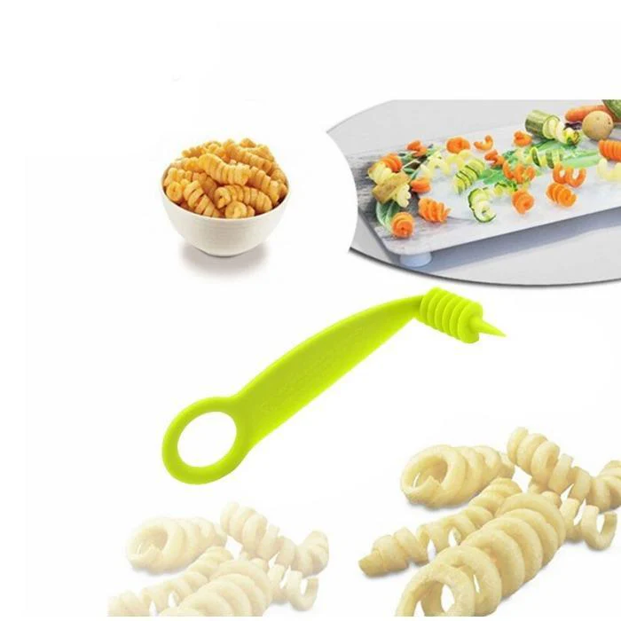 Kitchen Plastic Vegetables Spiral Cutter / Spiral Knife / Spiral Screw Slicer - Image 2