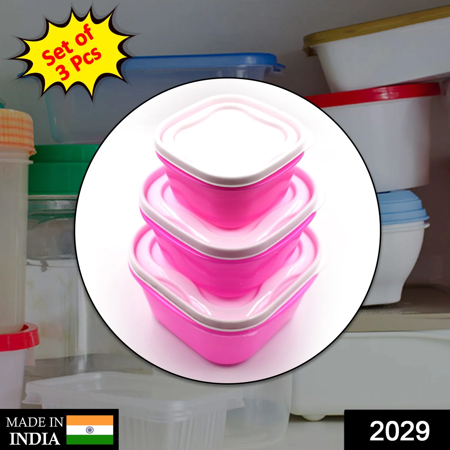 3 Pc Multi-Purpose Container used in all kinds of household - Image 2