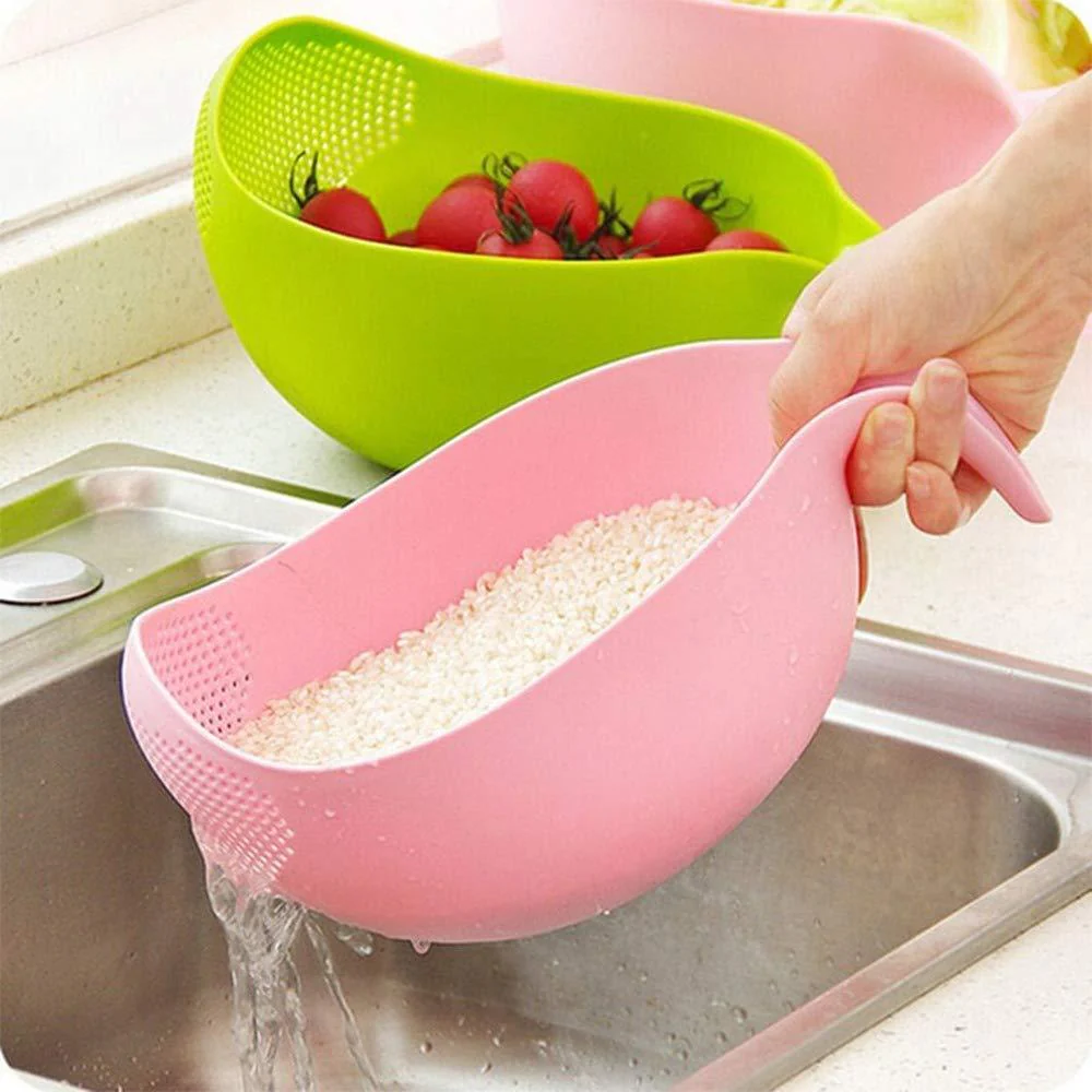 Plastic Rice Bowl / Food Strainer Thick Drain Basket (set of 3pcs) - Image 3