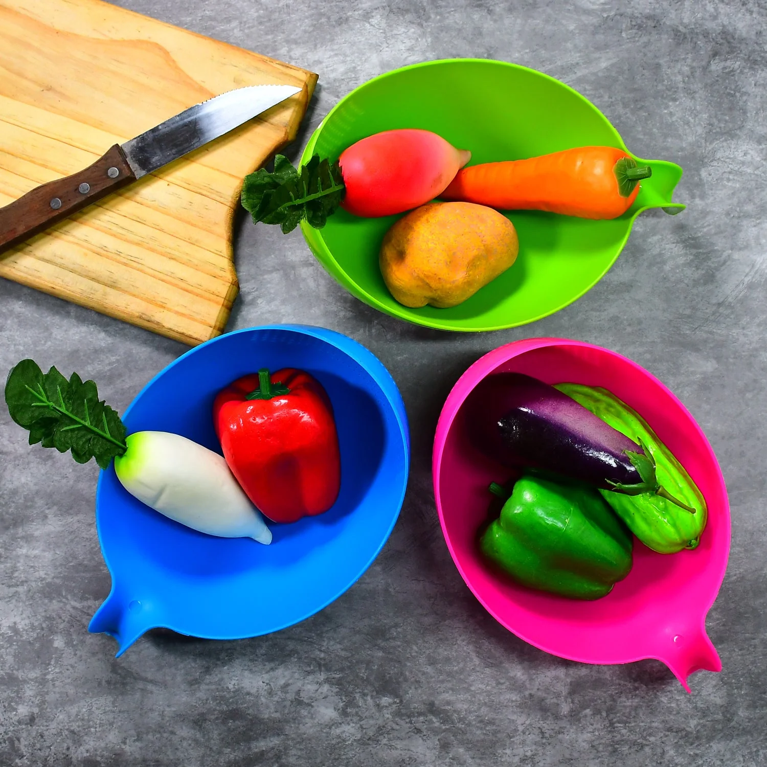 Plastic Rice Bowl / Food Strainer Thick Drain Basket (set of 3pcs) - Image 6