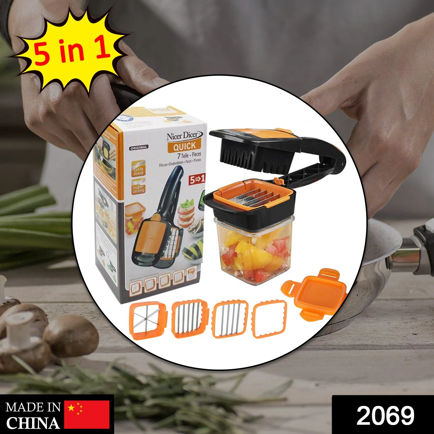 5 In 1 Nicer Dicer used for cutting - Image 2