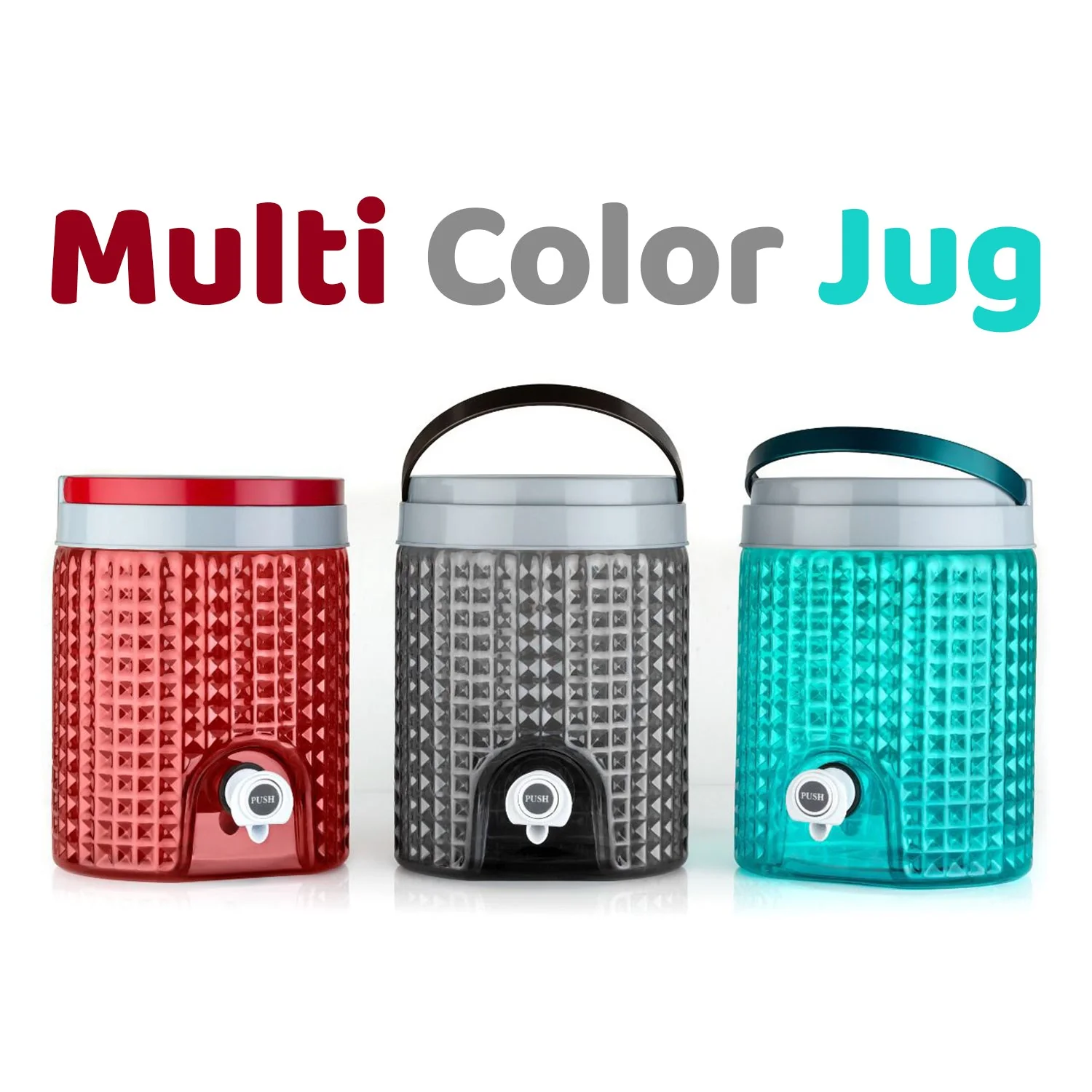 Diamond cut design plastic water jug to carrying water and other beverages. (4500Ml) - Image 3