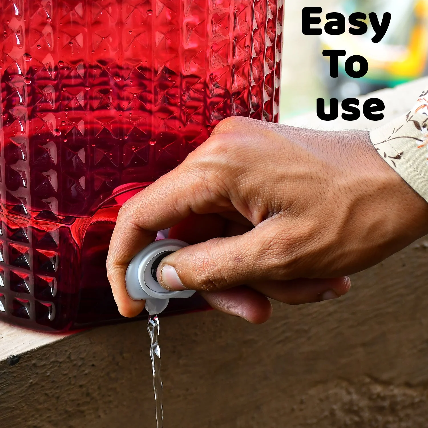Diamond cut design plastic water jug to carrying water and other beverages. (4500Ml) - Image 6