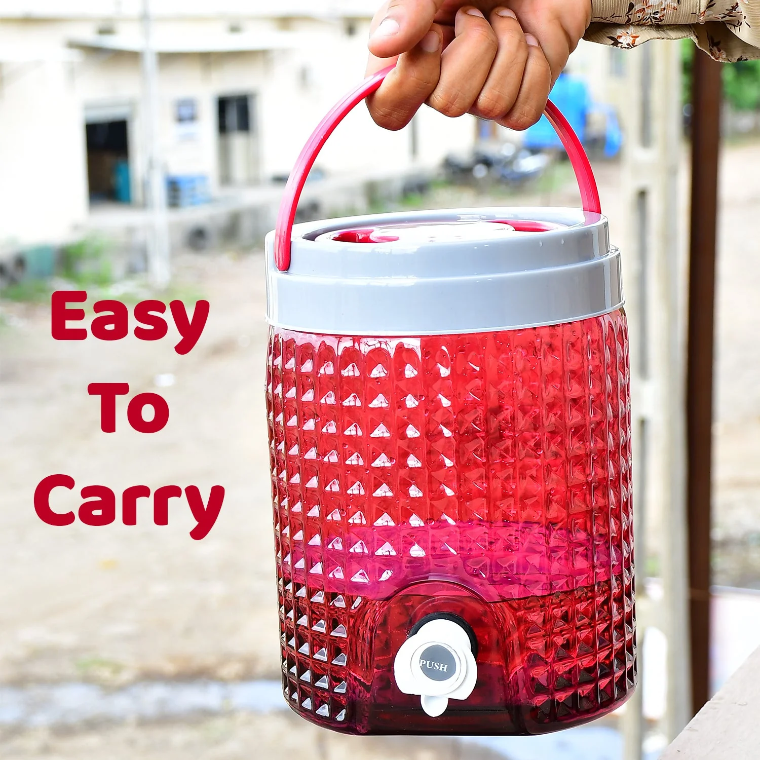 Diamond cut design plastic water jug to carrying water and other beverages. (4500Ml) - Image 8