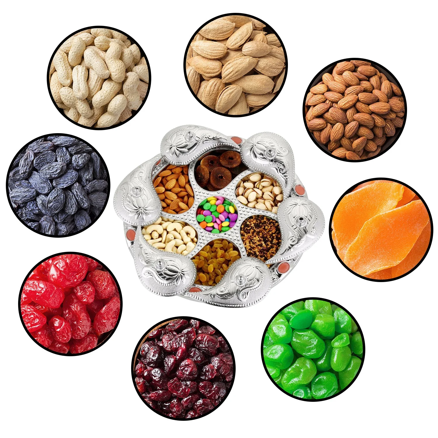 Multipurpose 7-Compartment Dry Fruit & Snack Storage Box - Image 3