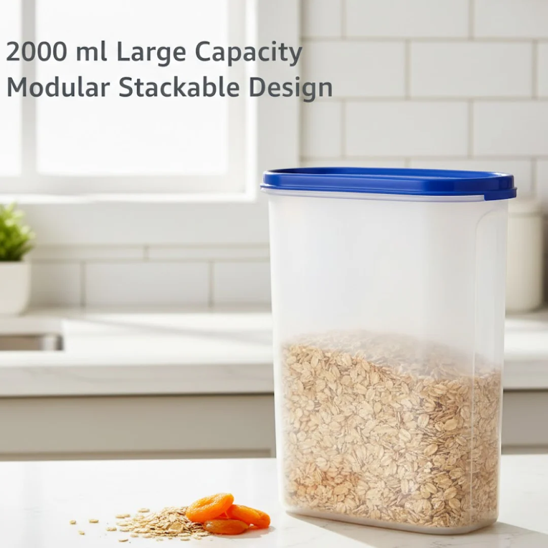 Modular Transparent Airtight Food Storage Container - 2000 ml - Image 4