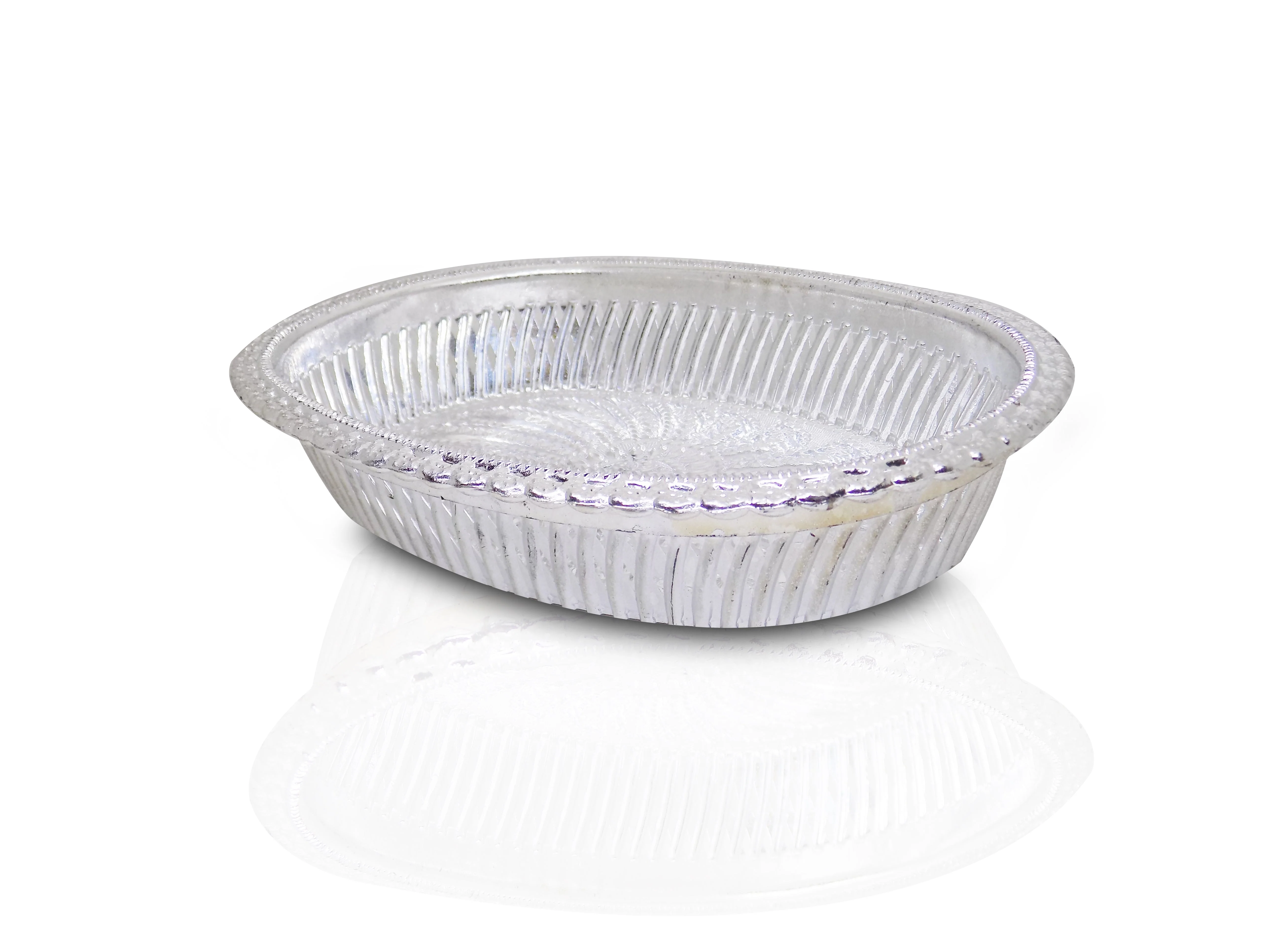 Multipurpose Royal Design Oval Silver Gift Tray - Image 3