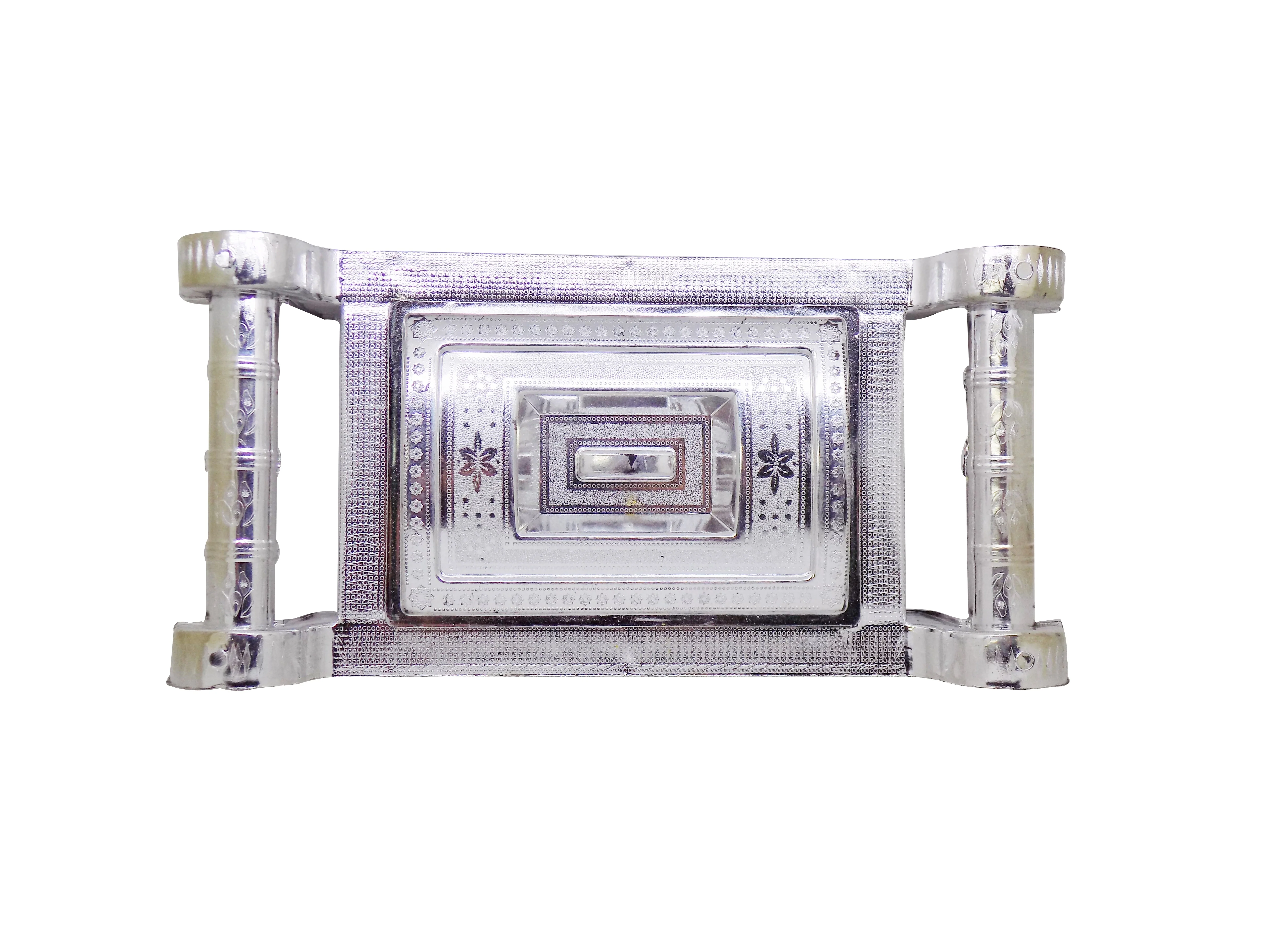 Multipurpose 4 Section Royal Design Silver Storage / Gift Box - Image 4