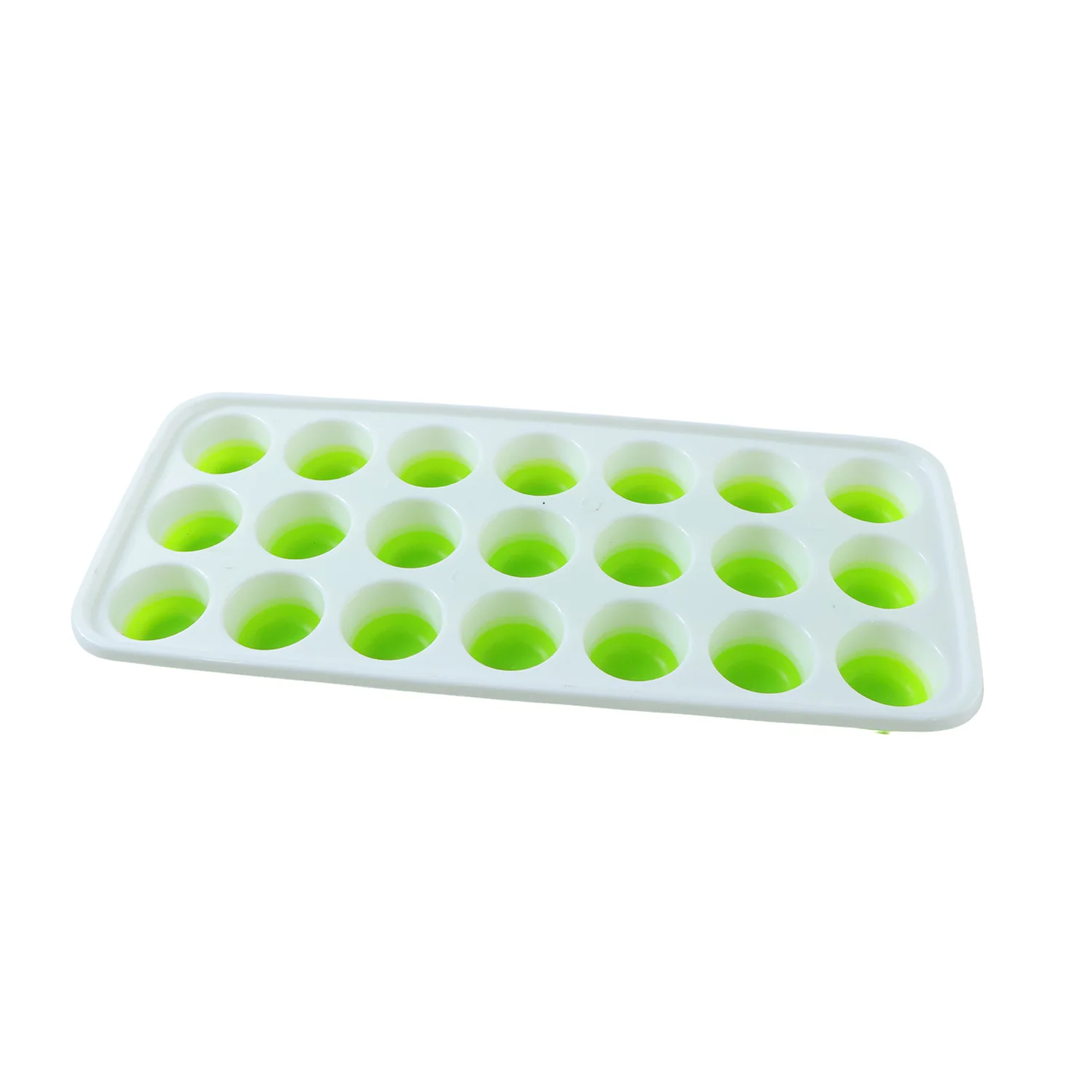 21 Grid Plastic Round Pop Ice Cube Tray with Lid (1 Pc) - Image 4